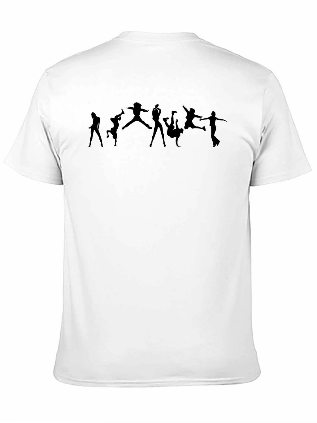 Black Graphic Tee - Dancing Silhouette