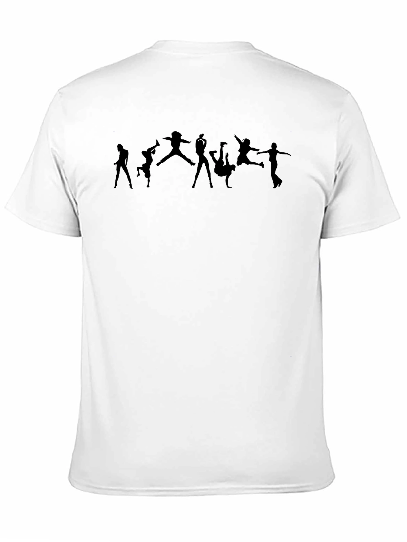 Black Graphic Tee - Dancing Silhouette