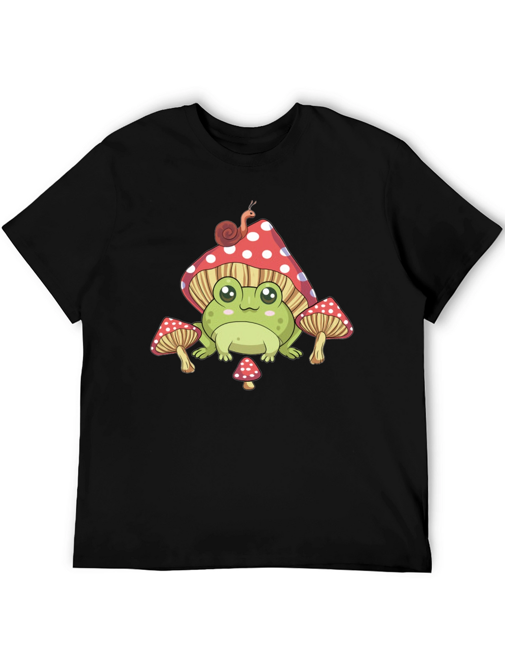 Cute Frog & Mushroom Graphic Tee