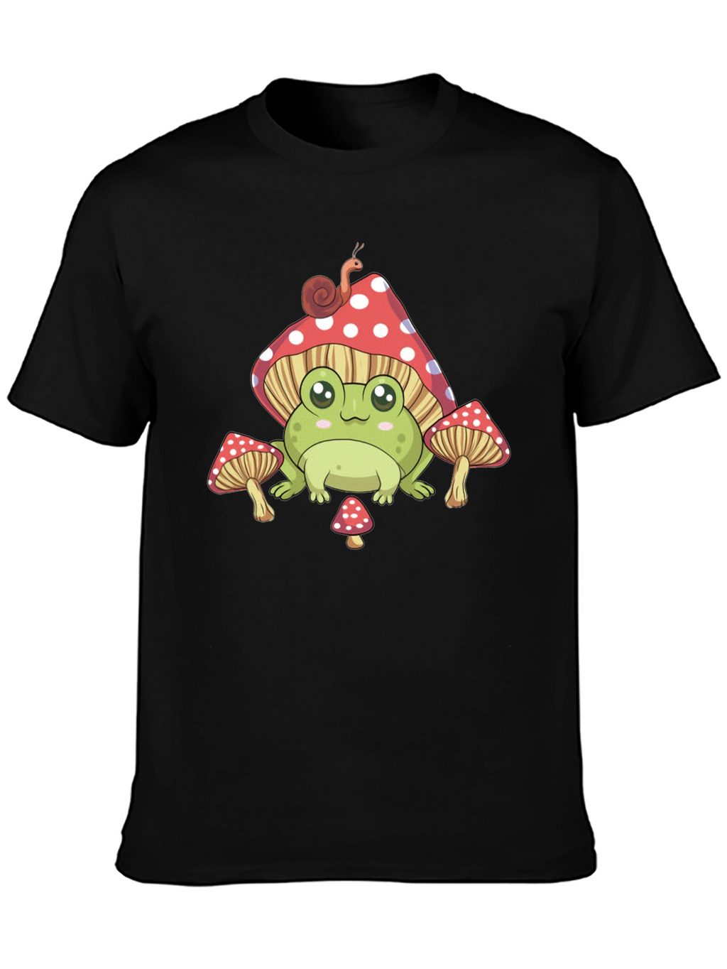 Cute Frog & Mushroom Graphic Tee