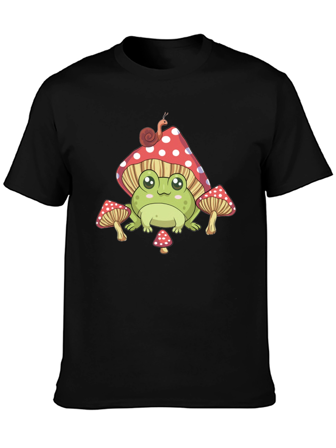 Cute Frog & Mushroom Graphic Tee