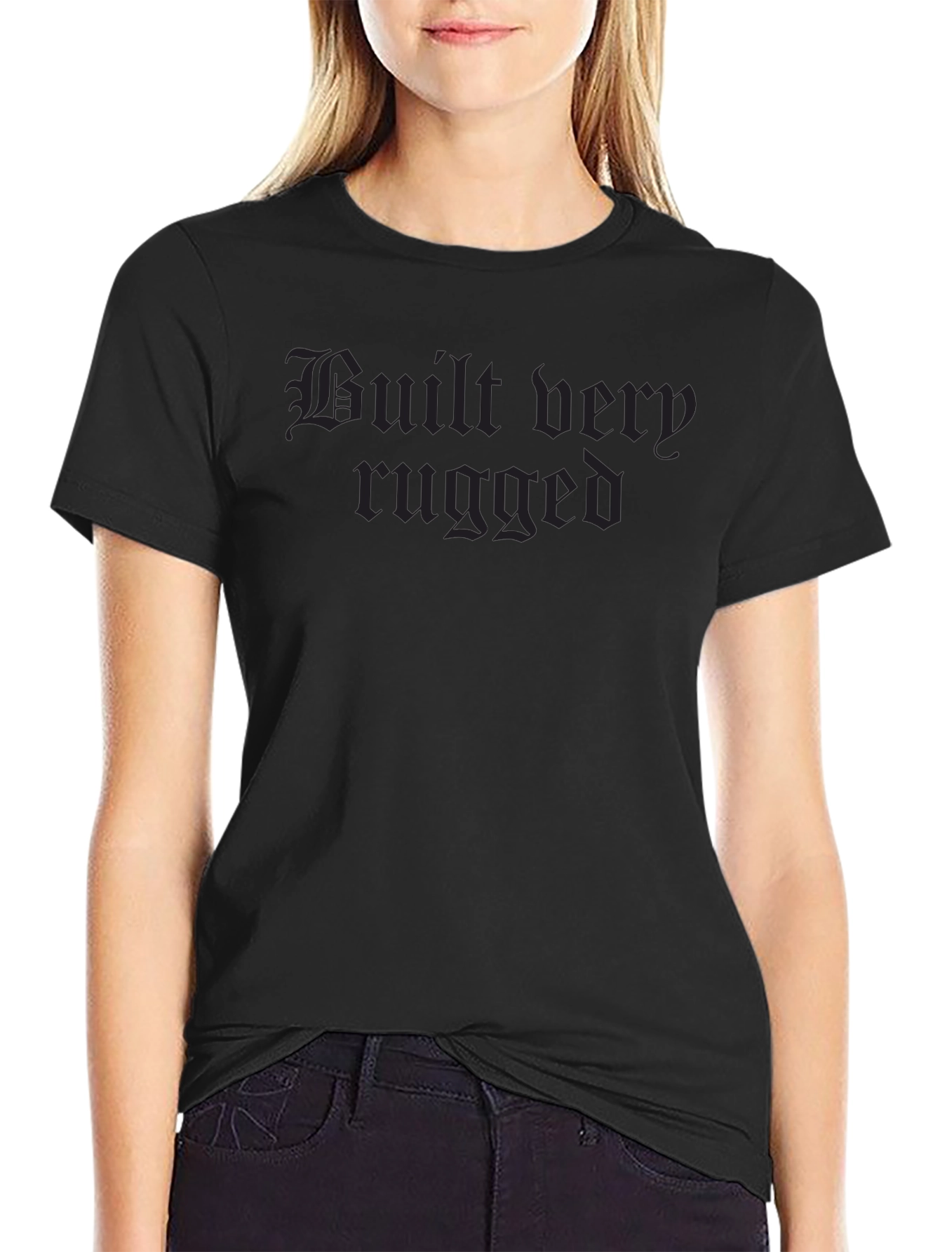 Built Very Rugged Black T-Shirt