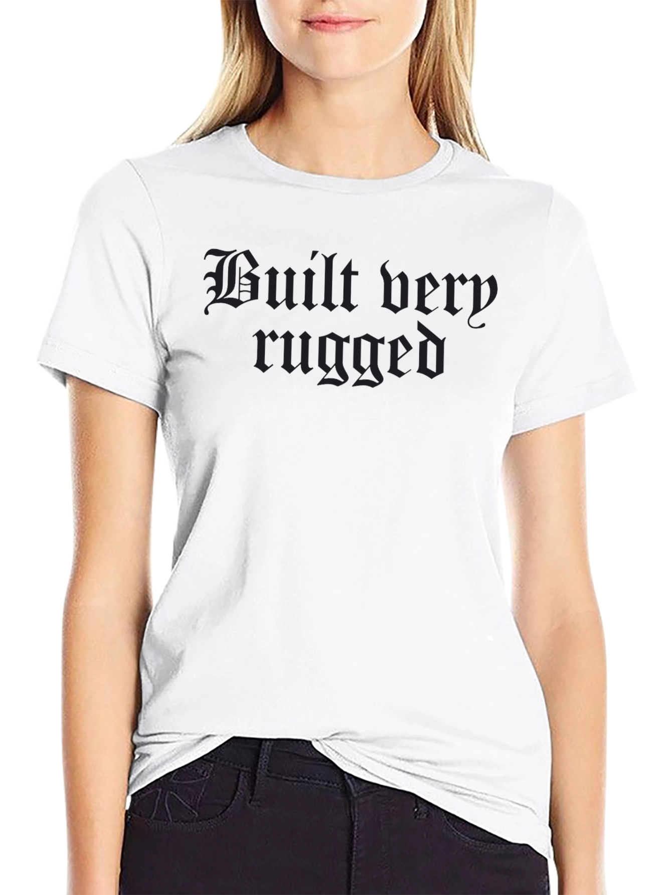 Built Very Rugged Black T-Shirt