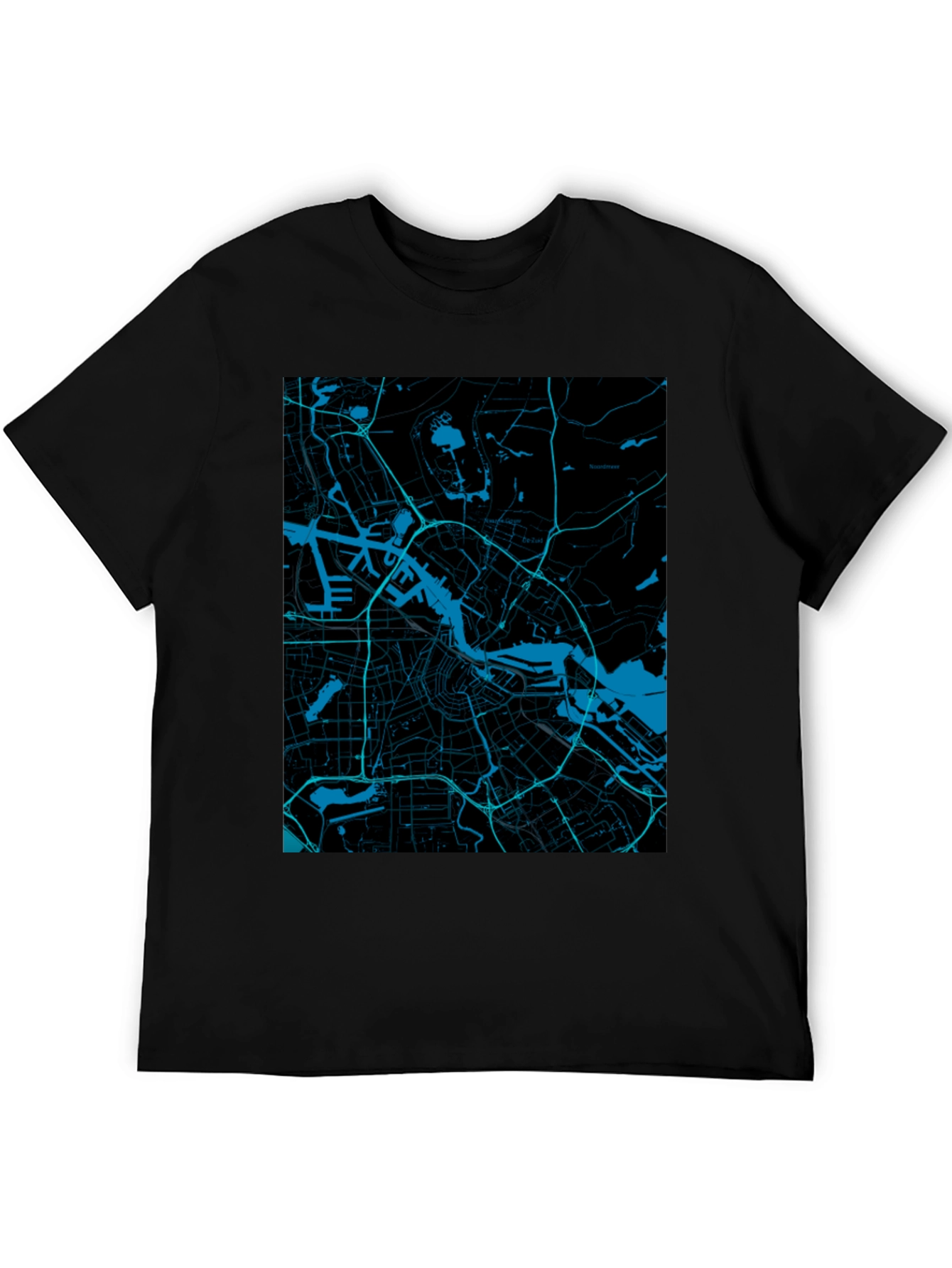 Urban Map Graphic Tee - Cityscape Print T-Shirt