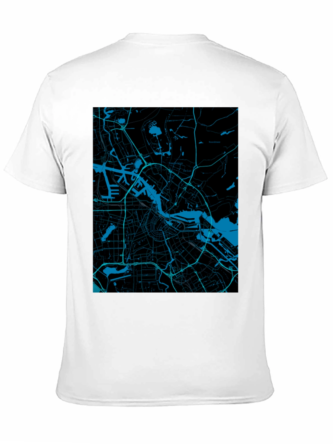 Urban Map Graphic Tee - Cityscape Print T-Shirt