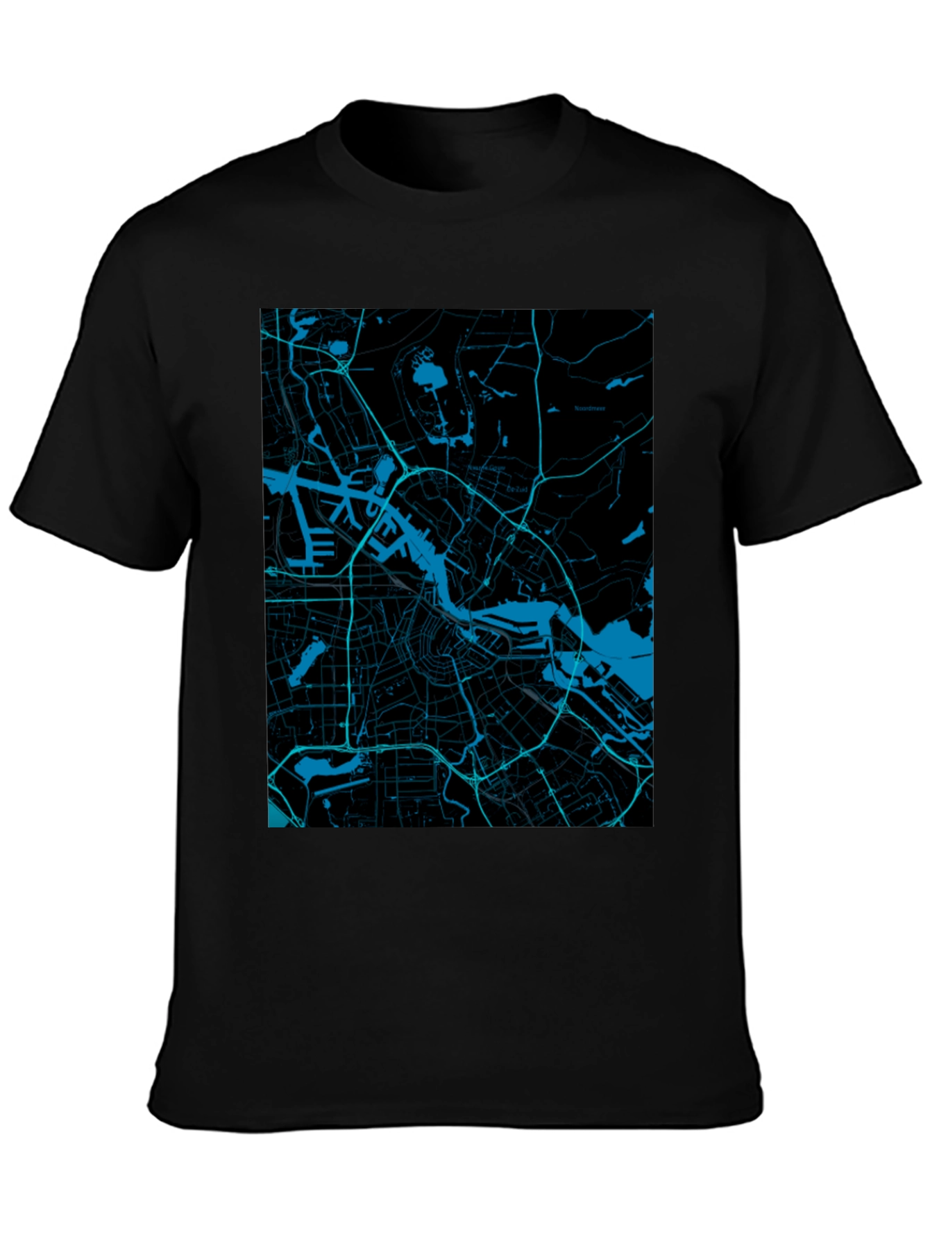 Urban Map Graphic Tee - Cityscape Print T-Shirt