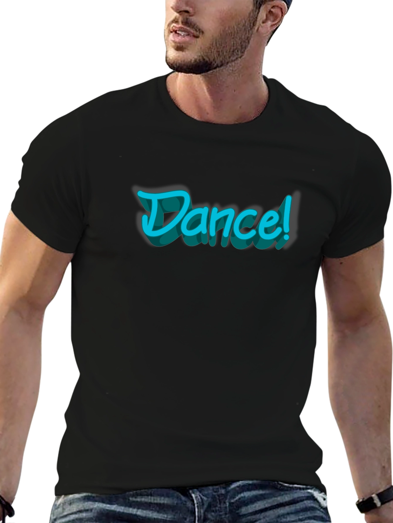 Dance Graphic T-Shirt - Stylish Black Cotton Tee