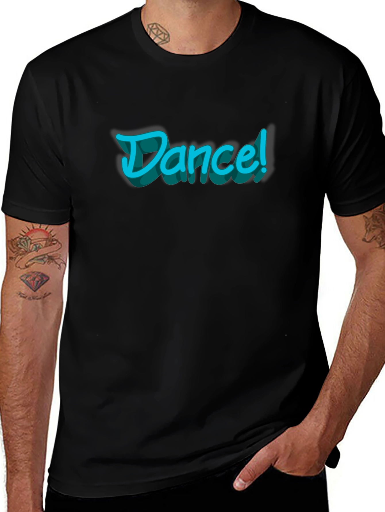 Dance Graphic T-Shirt - Stylish Black Cotton Tee