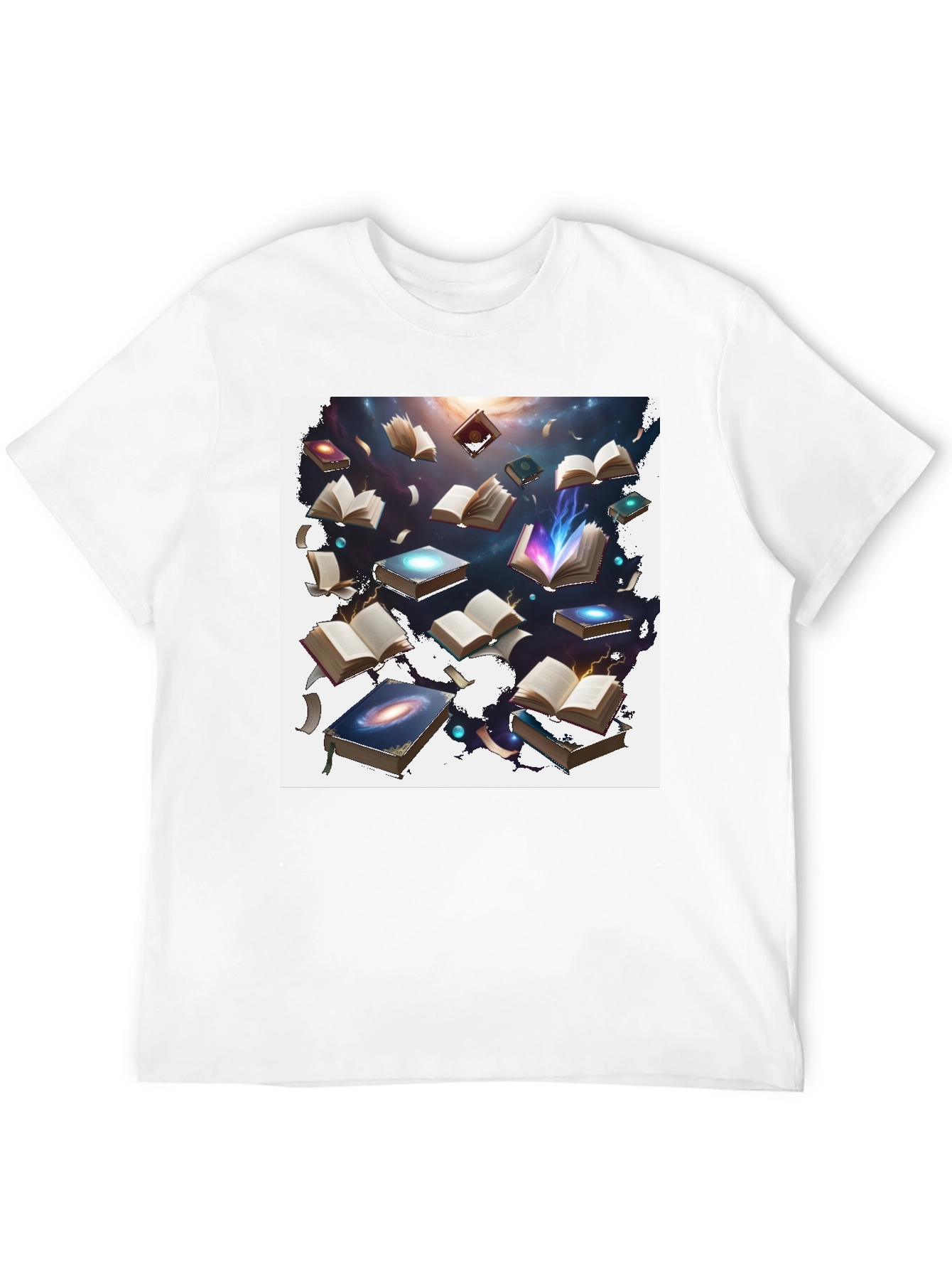 Cosmic Books Black T-Shirt - Galaxy of Knowledge