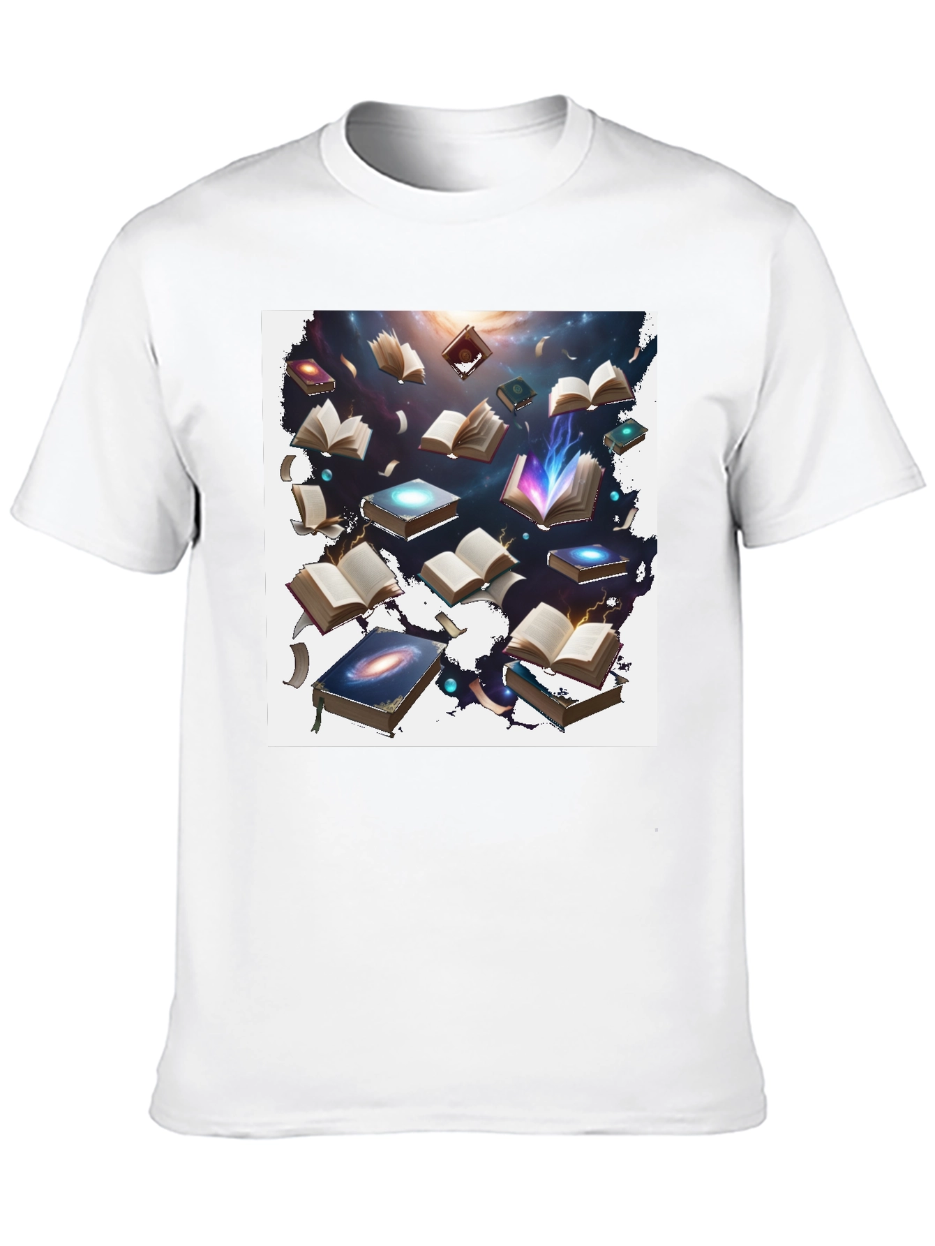 Cosmic Books Black T-Shirt - Galaxy of Knowledge