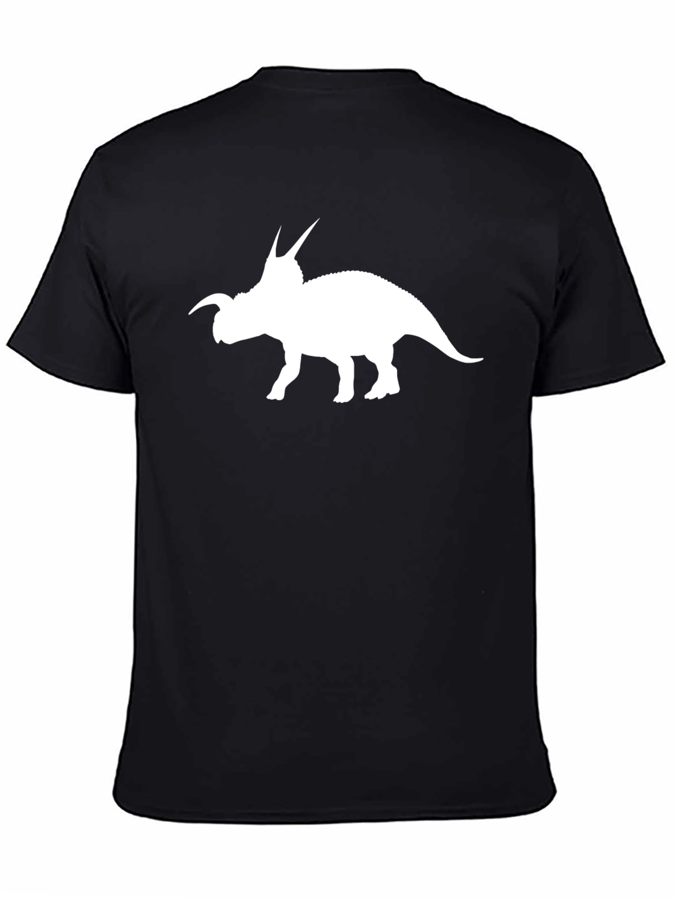Dinosaur Graphic Tee - Black Triceratops T-Shirt