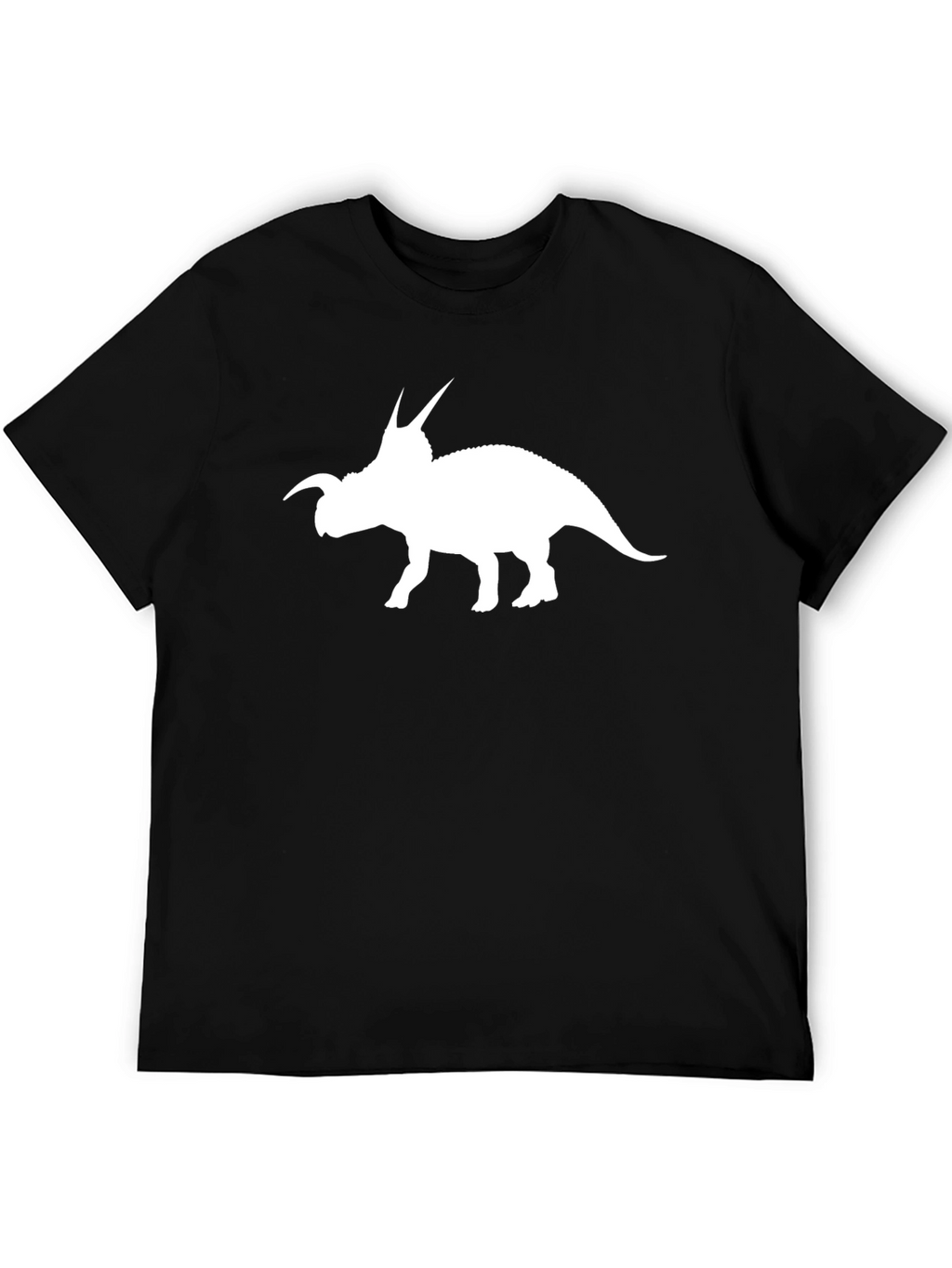 Dinosaur Graphic Tee - Black Triceratops T-Shirt