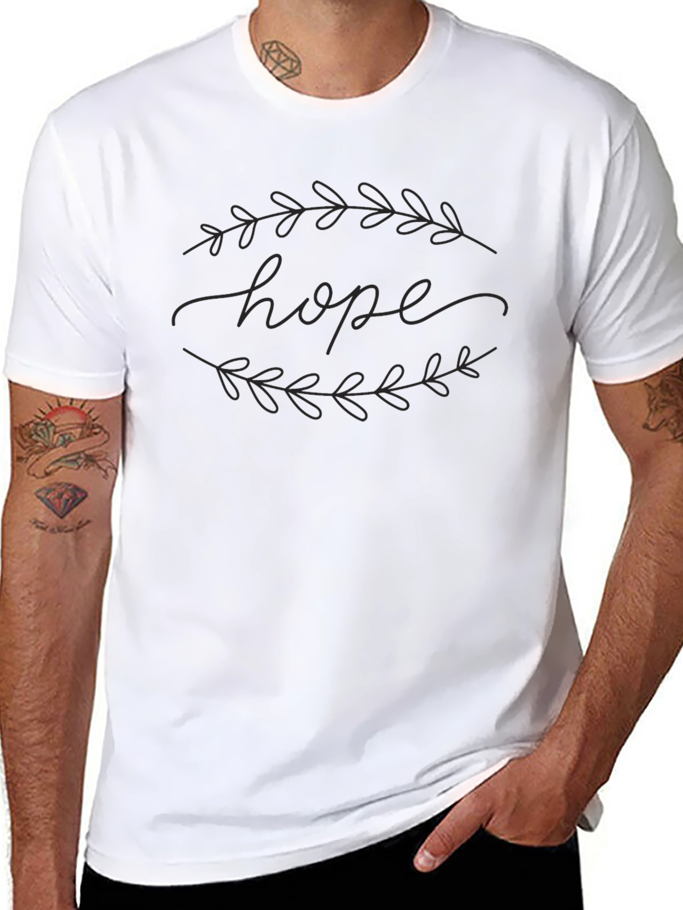 Hope Laurel Black Graphic T-Shirt