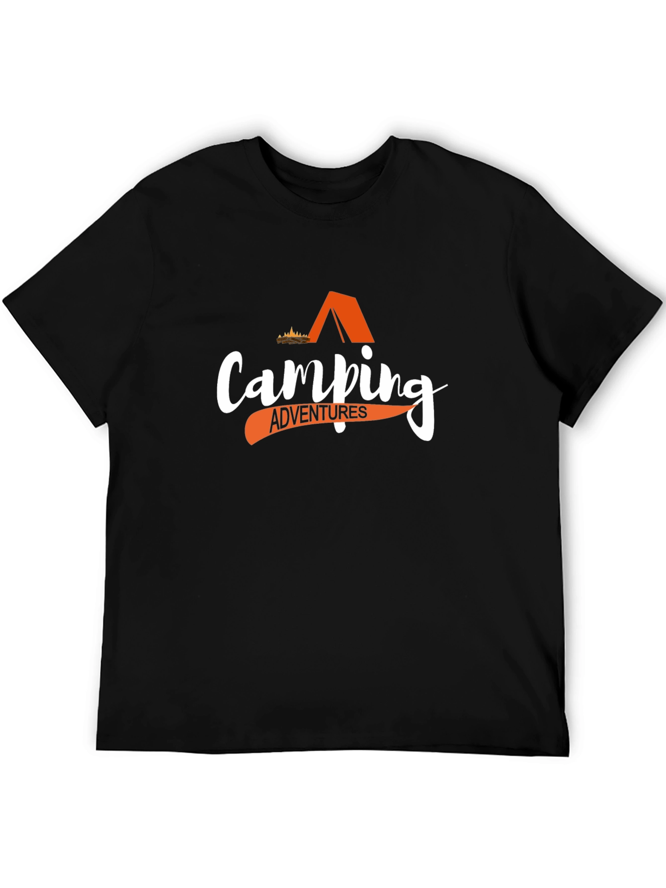 Camping Adventures Graphic Tee - Black
