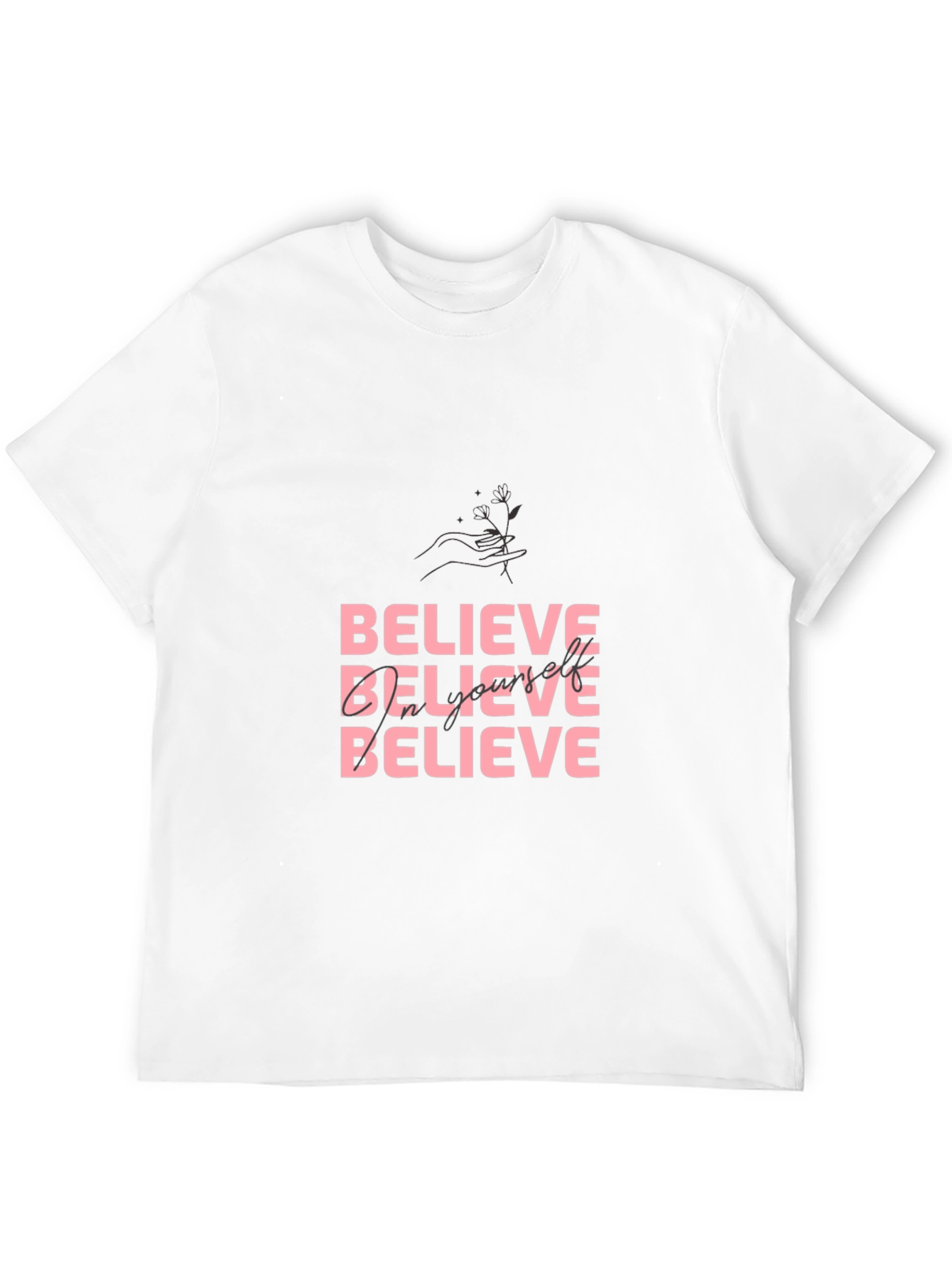 Believe Empower Yourself Black Graphic Tee