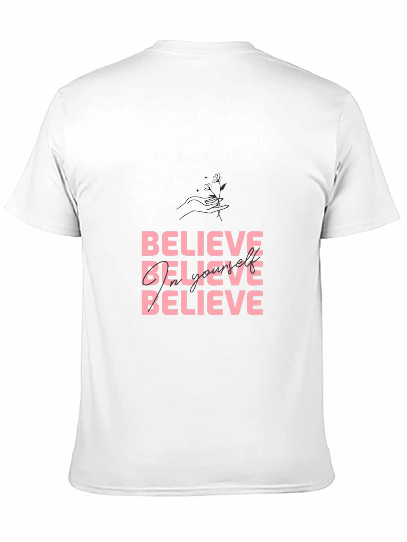 Believe Empower Yourself Black Graphic Tee
