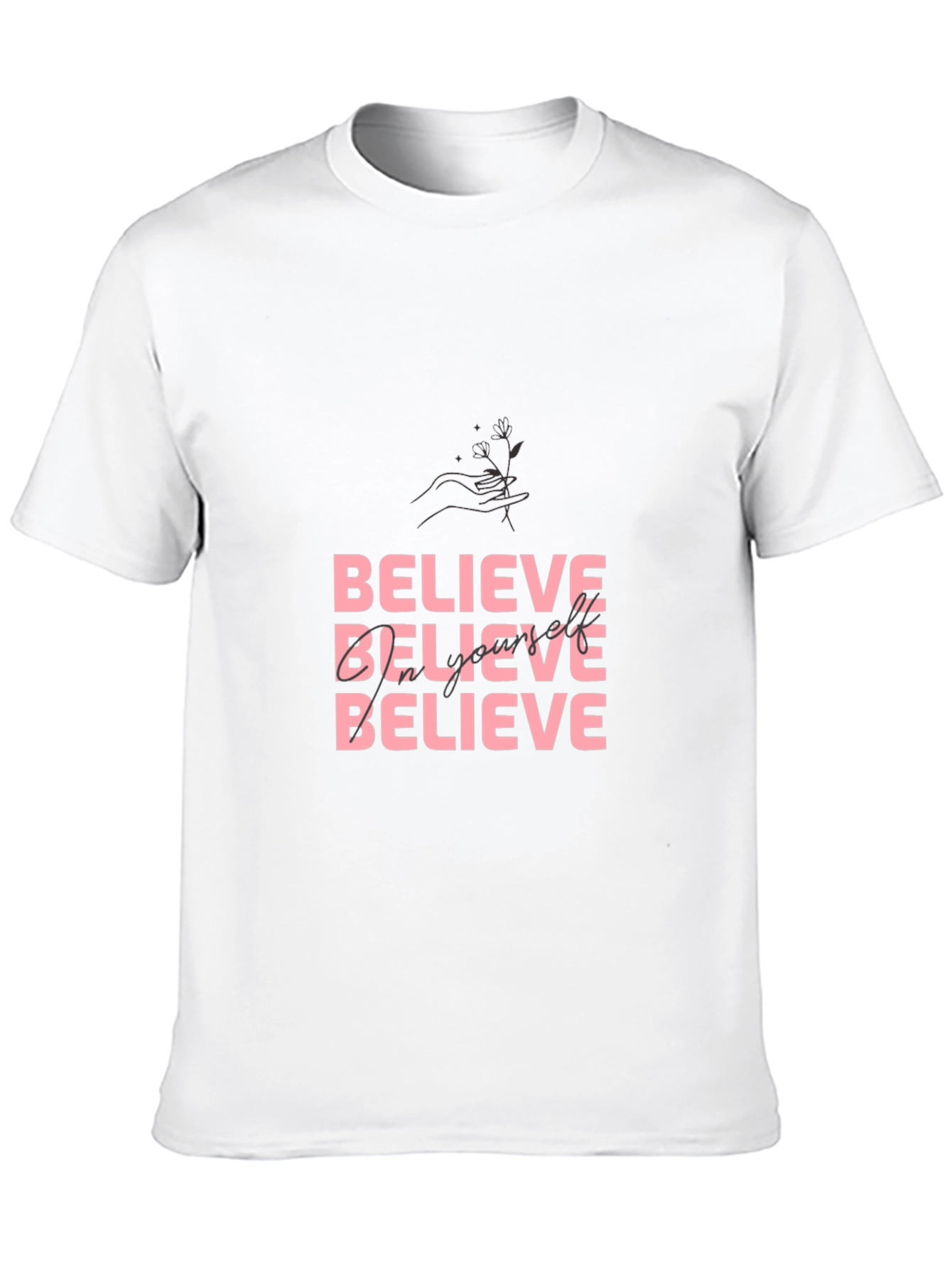 Believe Empower Yourself Black Graphic Tee