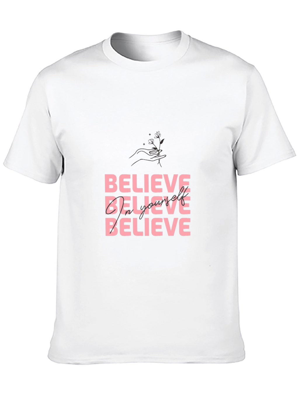Believe Empower Yourself Black Graphic Tee