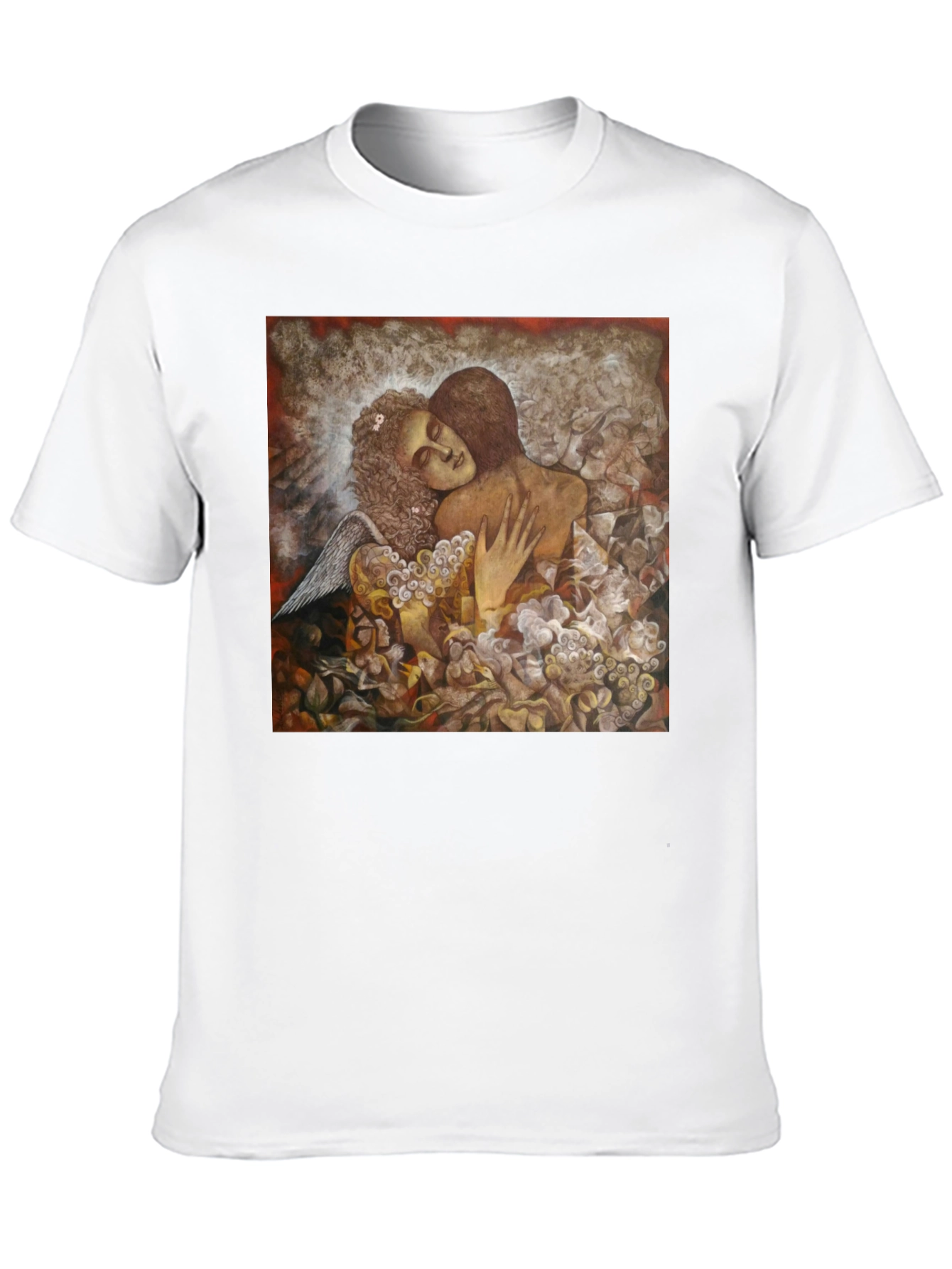 Artistic Embrace Graphic Tee - Unisex Black T-Shirt
