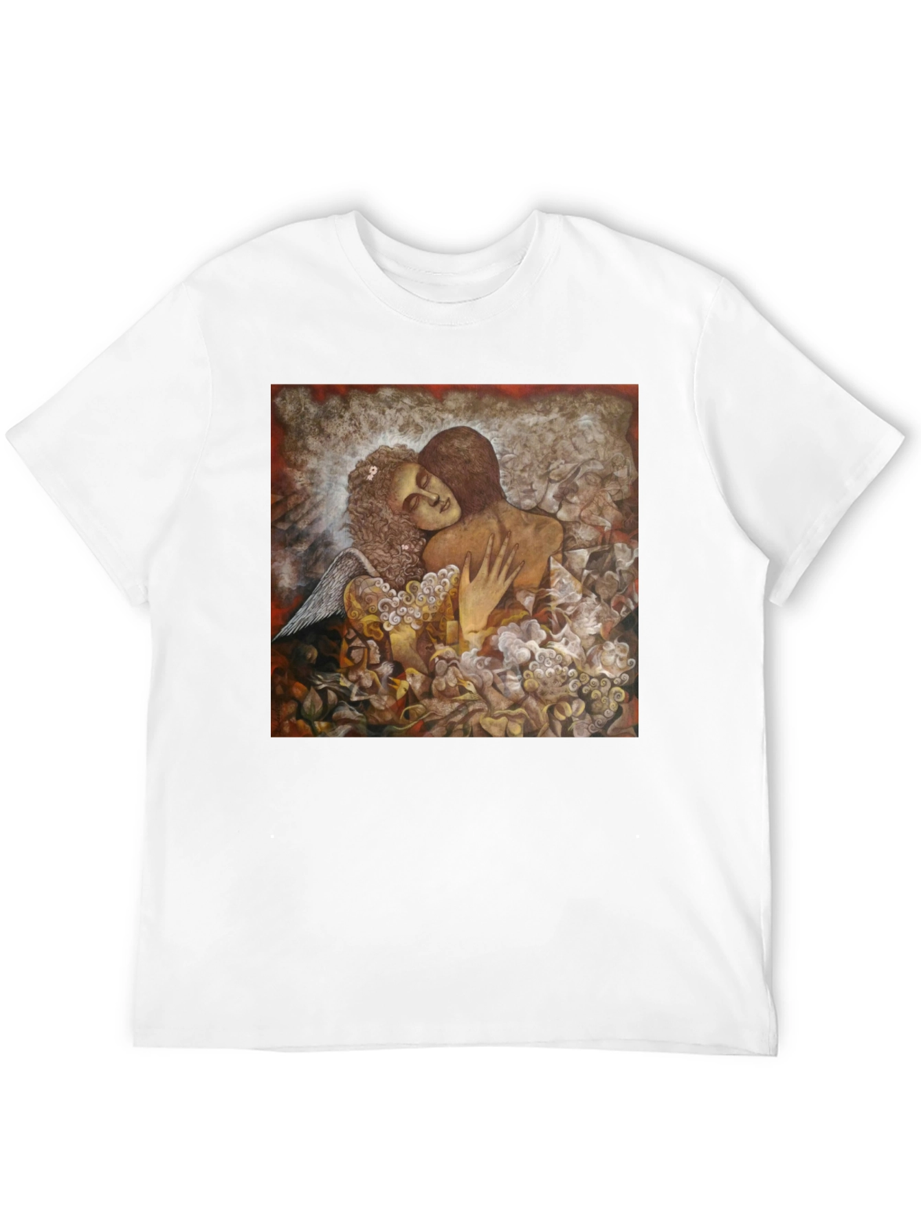 Artistic Embrace Graphic Tee - Unisex Black T-Shirt