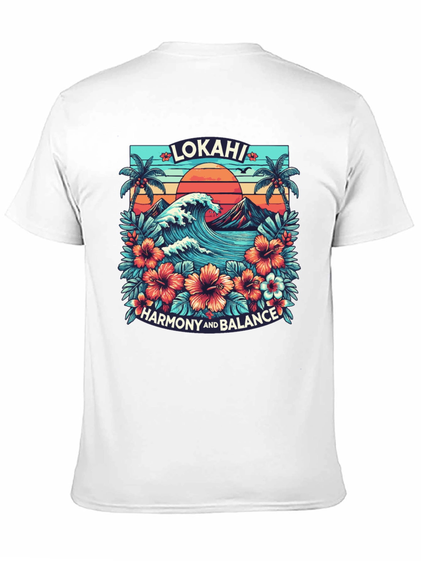 Lokahi Harmony Black Graphic Tee - Hawaiian Style