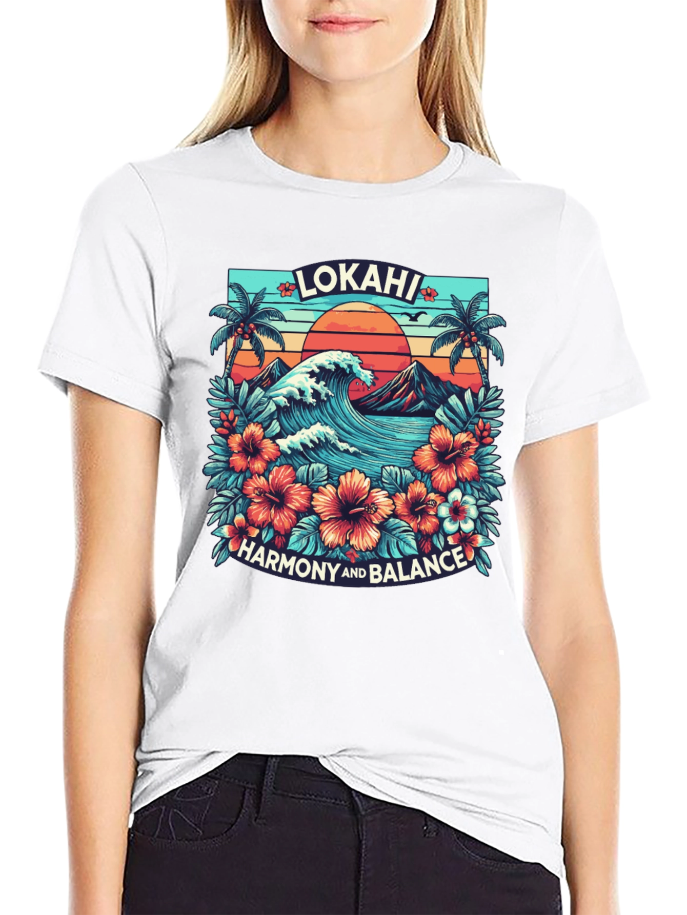 Lokahi Harmony Black Graphic Tee - Hawaiian Style