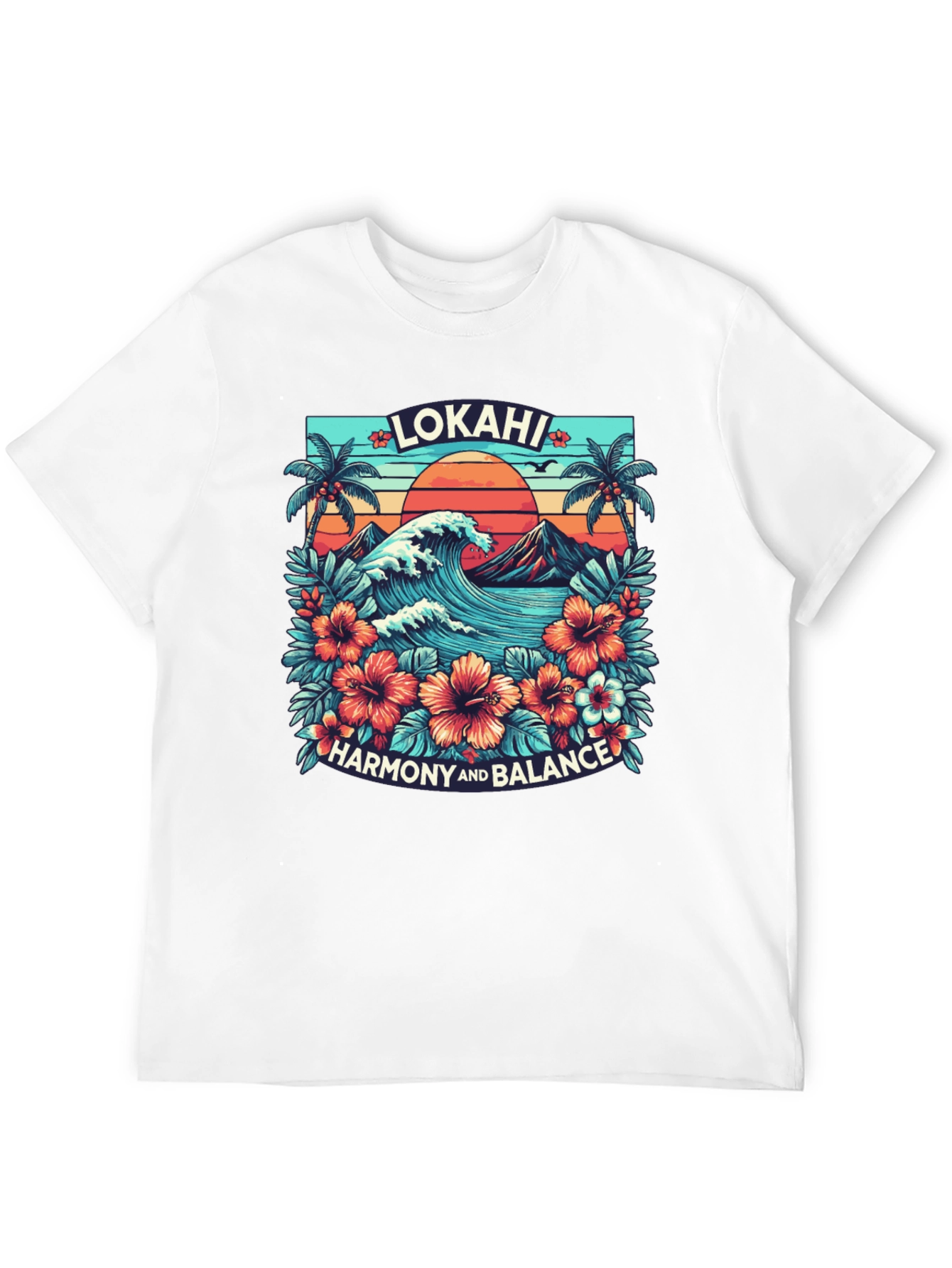 Lokahi Harmony Black Graphic Tee - Hawaiian Style
