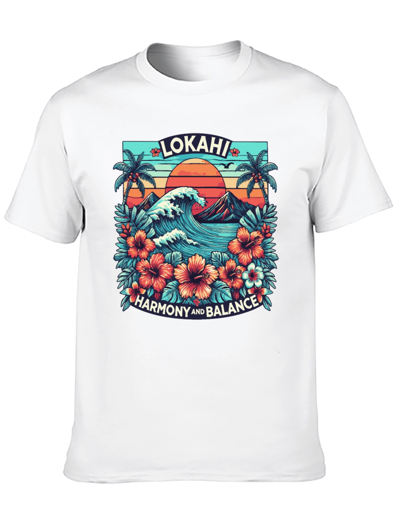Lokahi Harmony Black Graphic Tee - Hawaiian Style