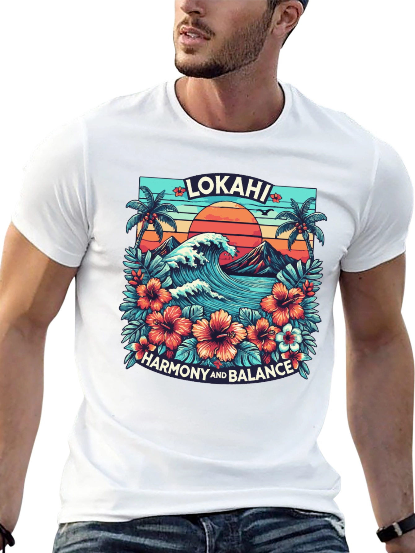 Lokahi Harmony Black Graphic Tee - Hawaiian Style