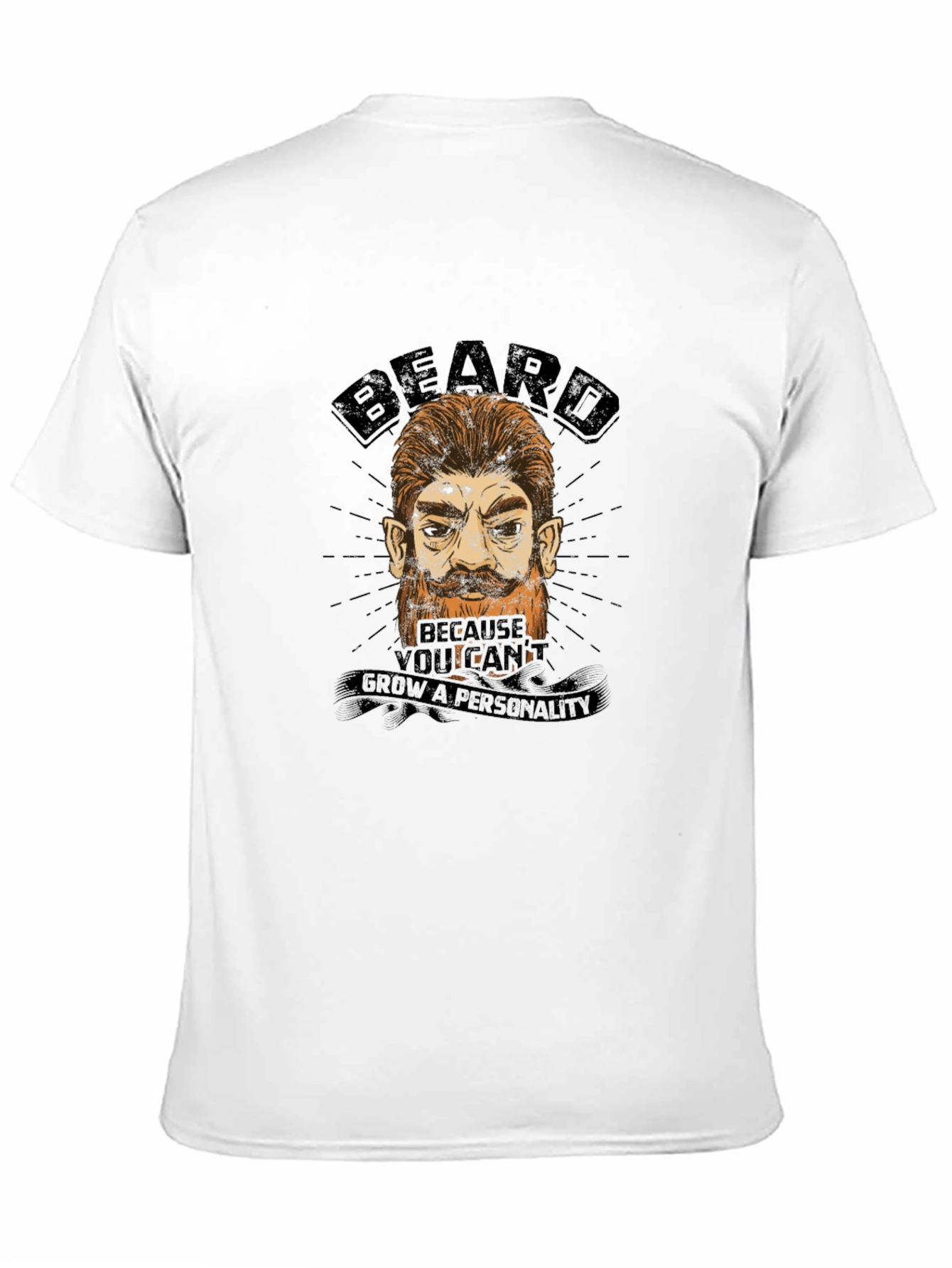 Beard Humor Graphic T-Shirt - Grow a Personality