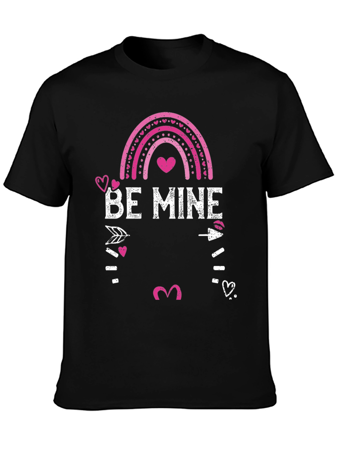 Be Mine Valentines Day Graphic Tee - Mens Black