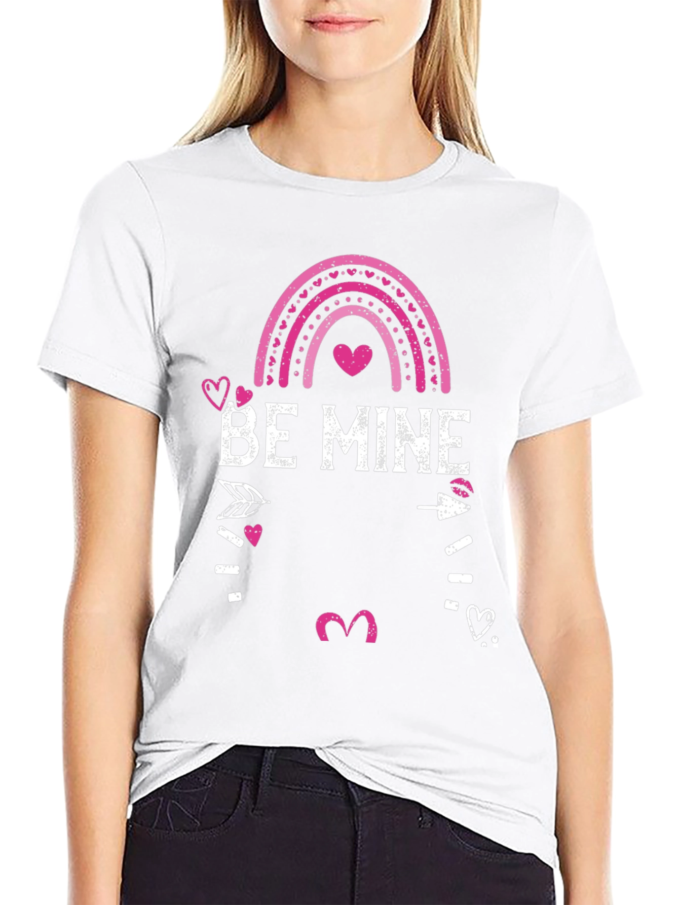 Be Mine Valentines Day Graphic Tee - Mens Black
