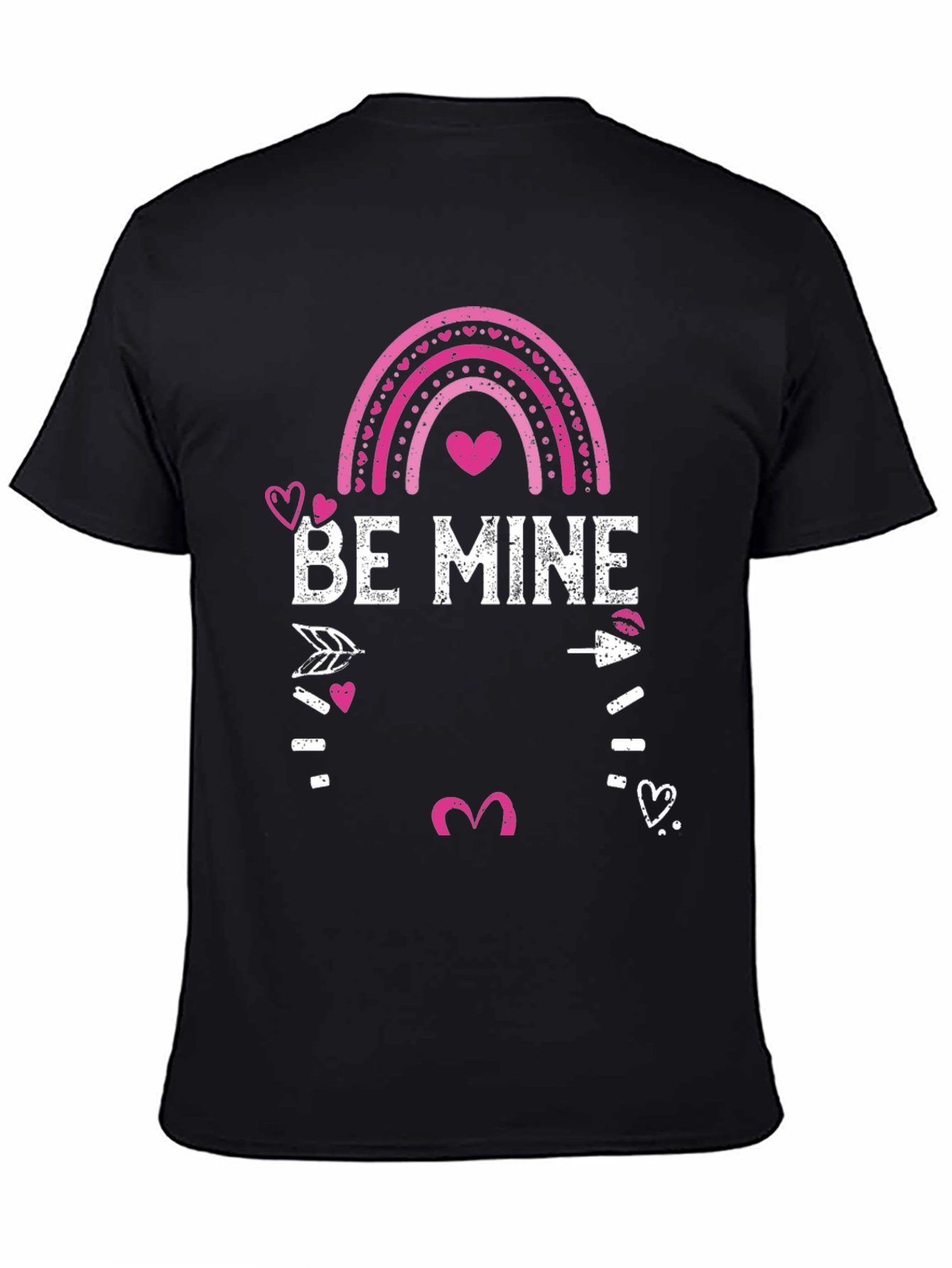 Be Mine Valentines Day Graphic Tee - Mens Black