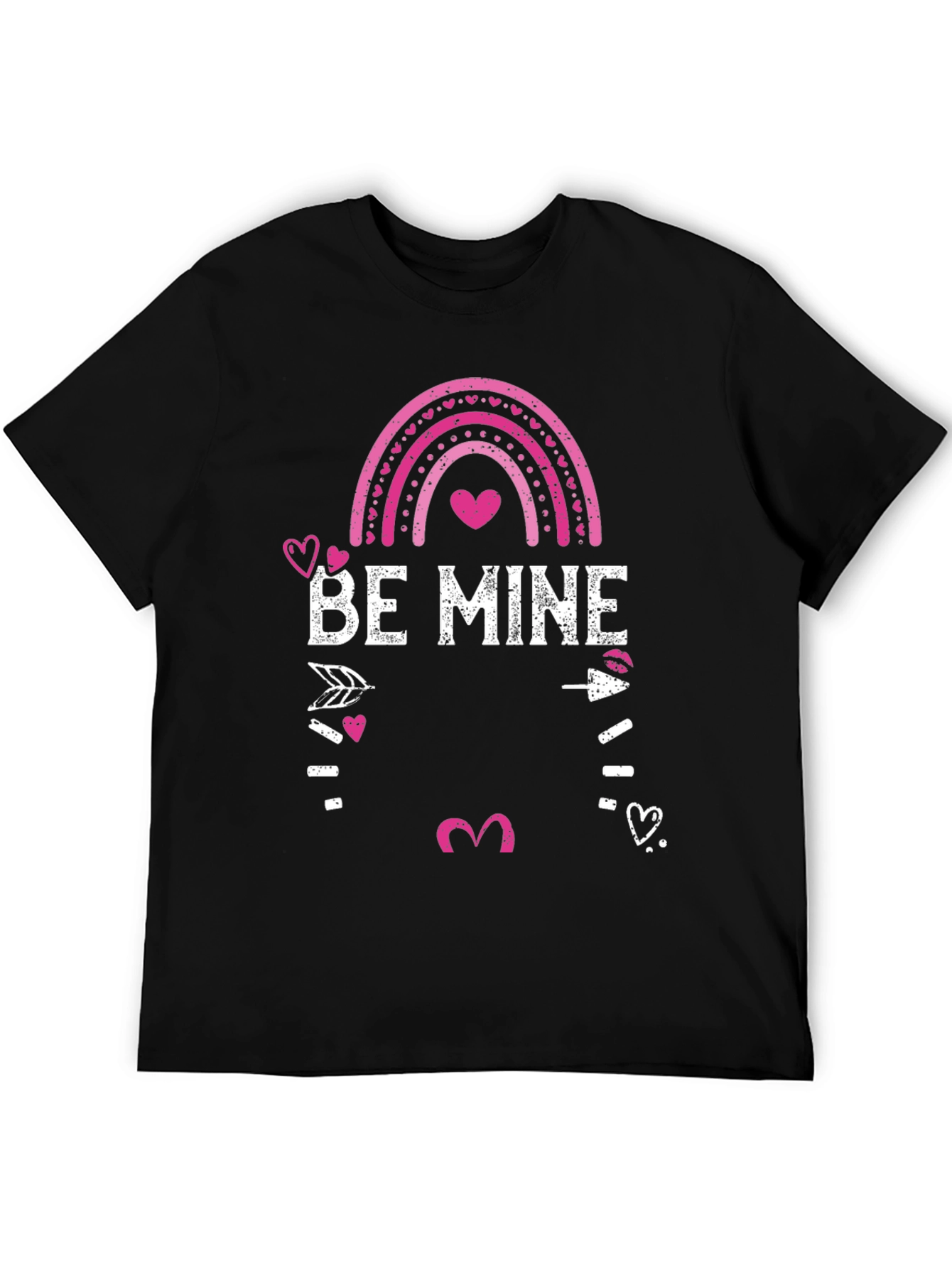 Be Mine Valentines Day Graphic Tee - Mens Black