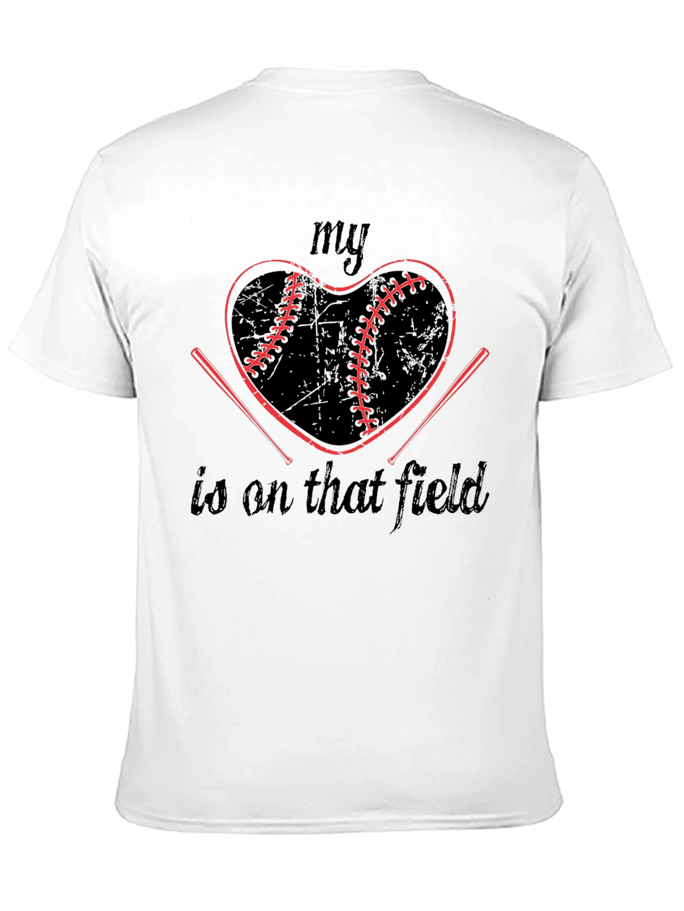 Baseball Heart T-Shirt: My Heart Is On That Field Tee