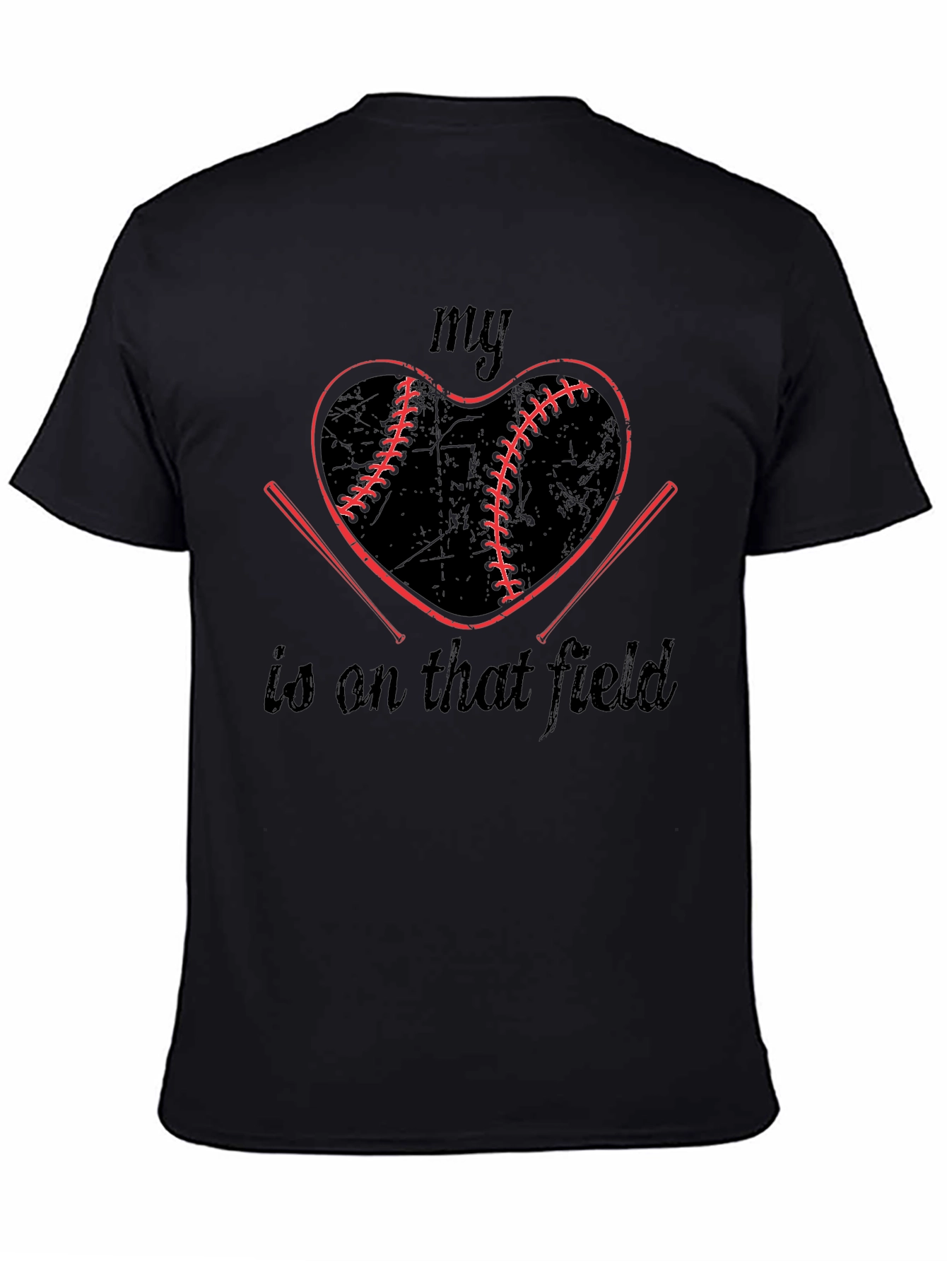 Baseball Heart T-Shirt: My Heart Is On That Field Tee