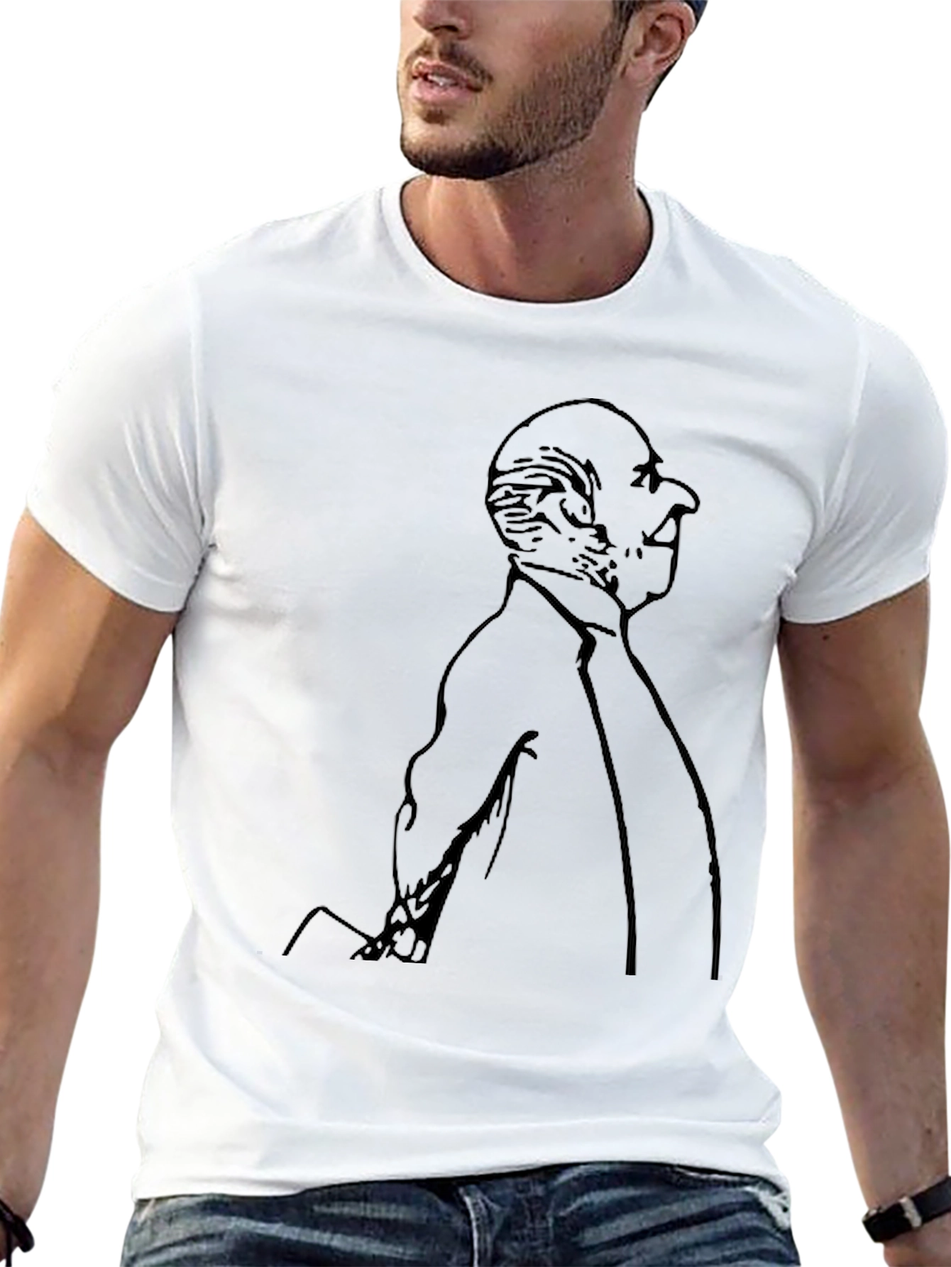 Unique Man in Suit Graphic T-Shirt