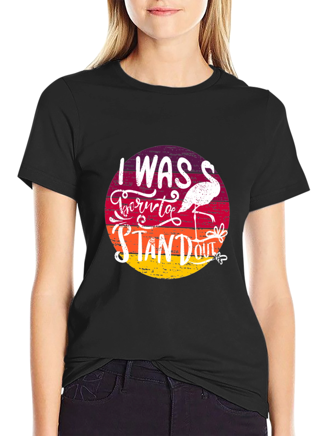 Born to Stand Out Flamingo T-Shirt