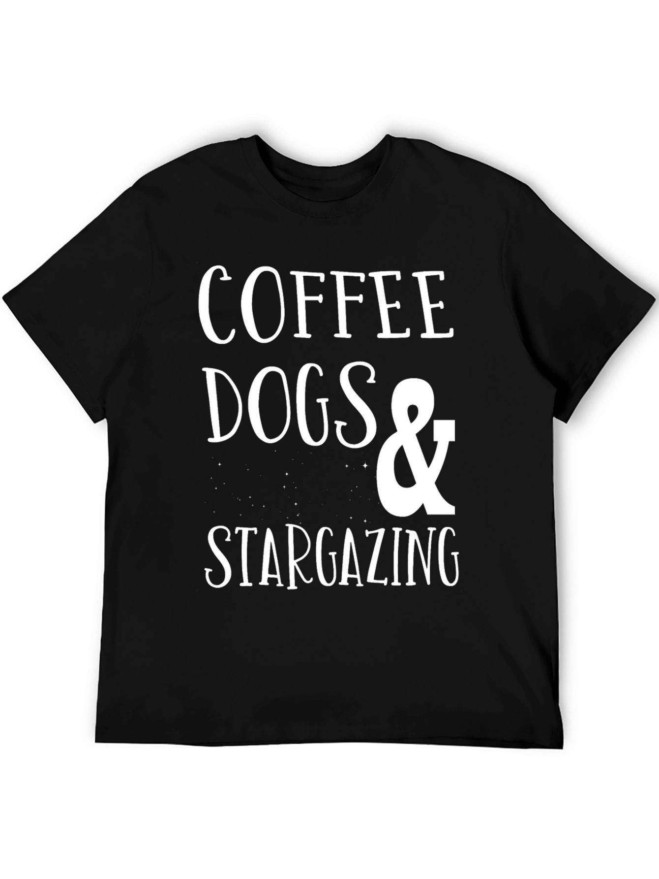 Coffee Dogs & Stargazing Black T-Shirt