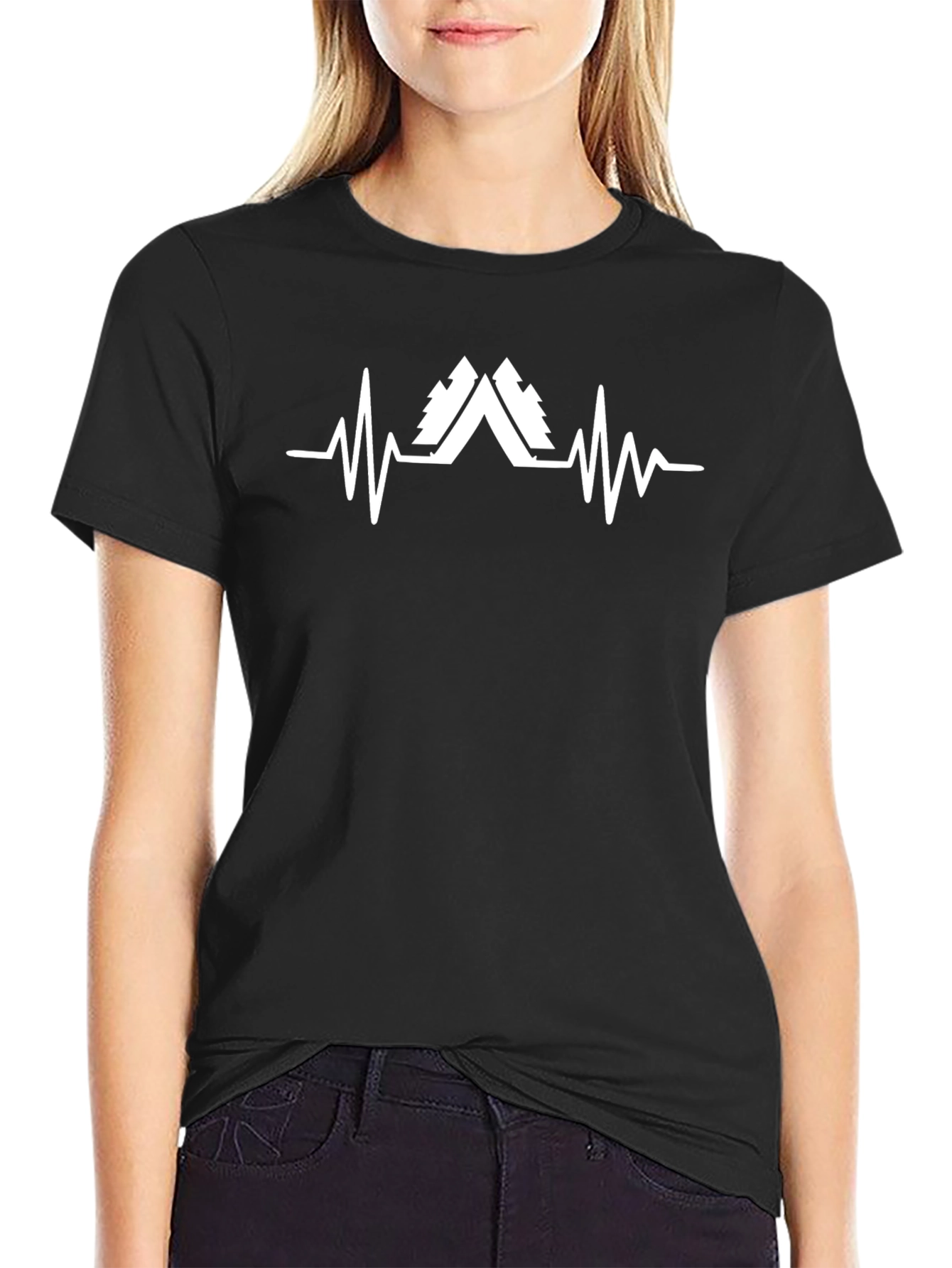 Camping Heartbeat Graphic Tee