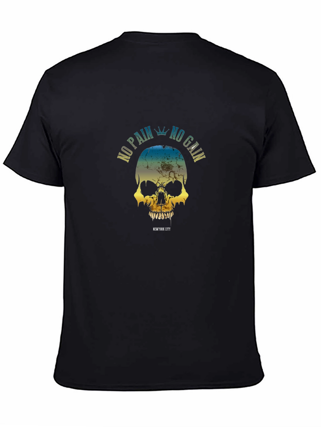 No Pain No Gain Skull Graphic T-Shirt
