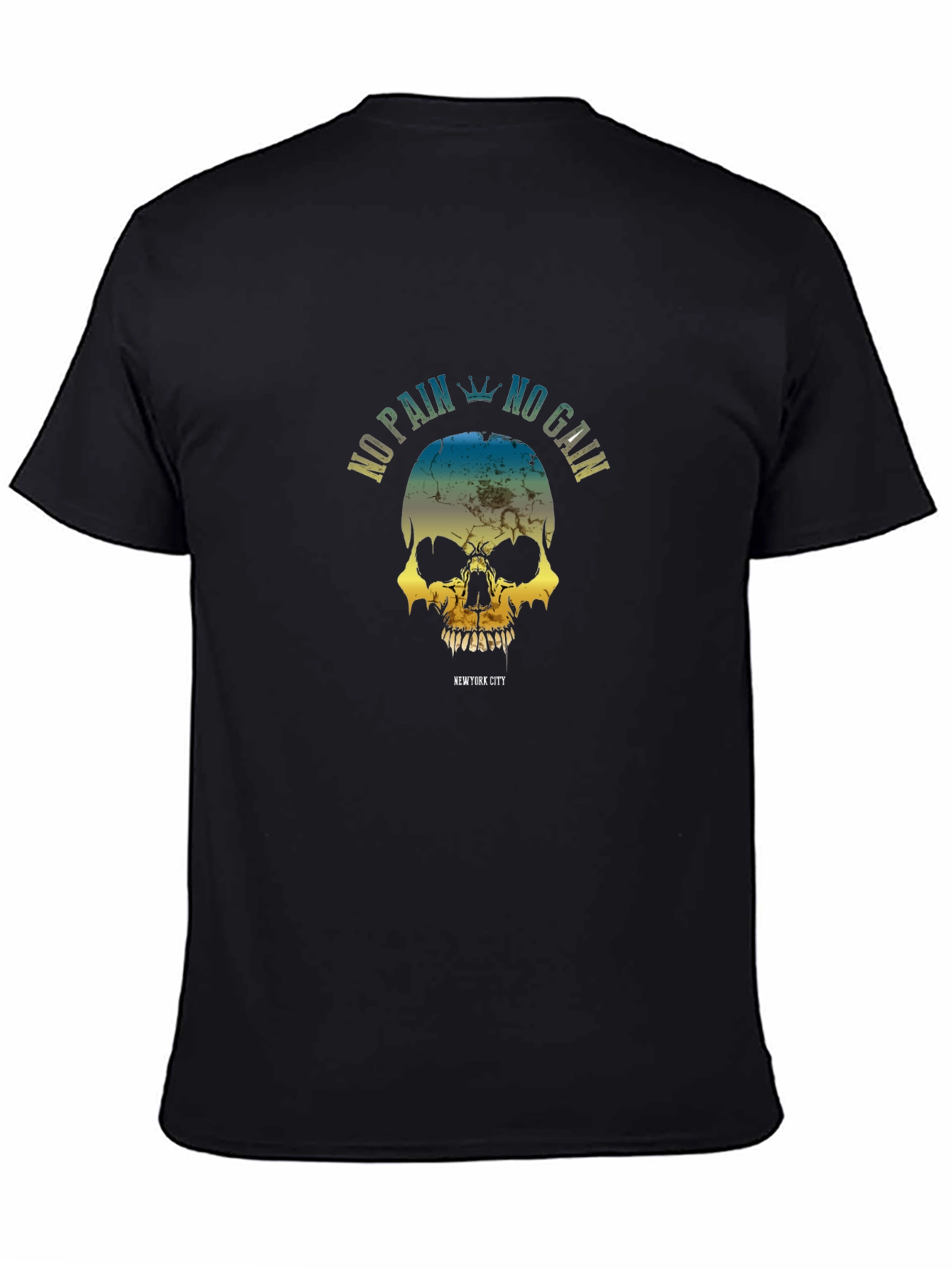 No Pain No Gain Skull Graphic T-Shirt