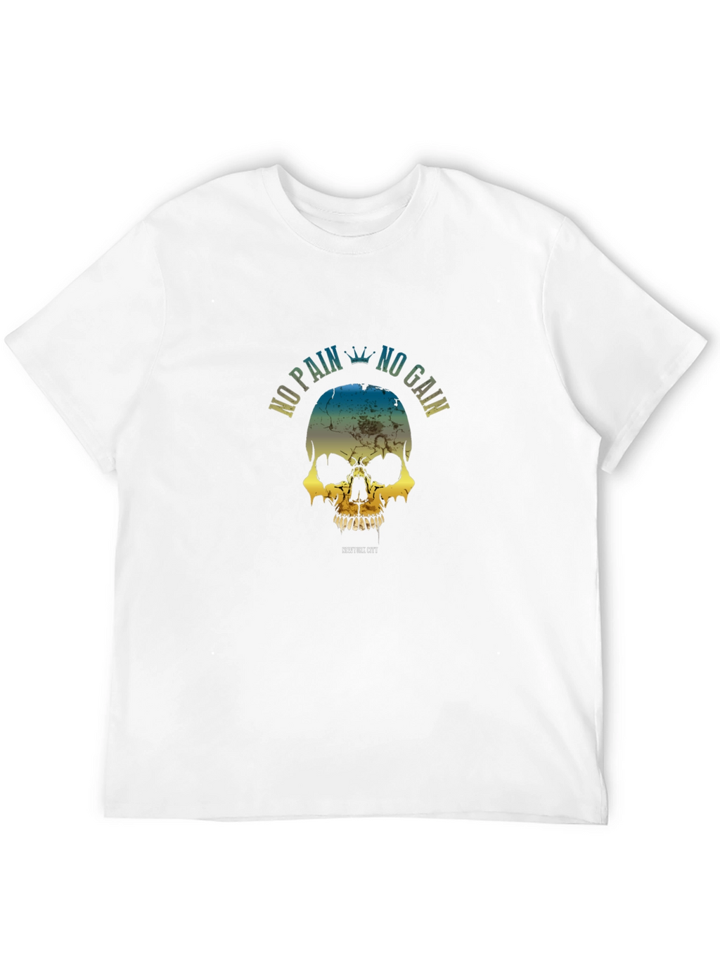 No Pain No Gain Skull Graphic T-Shirt