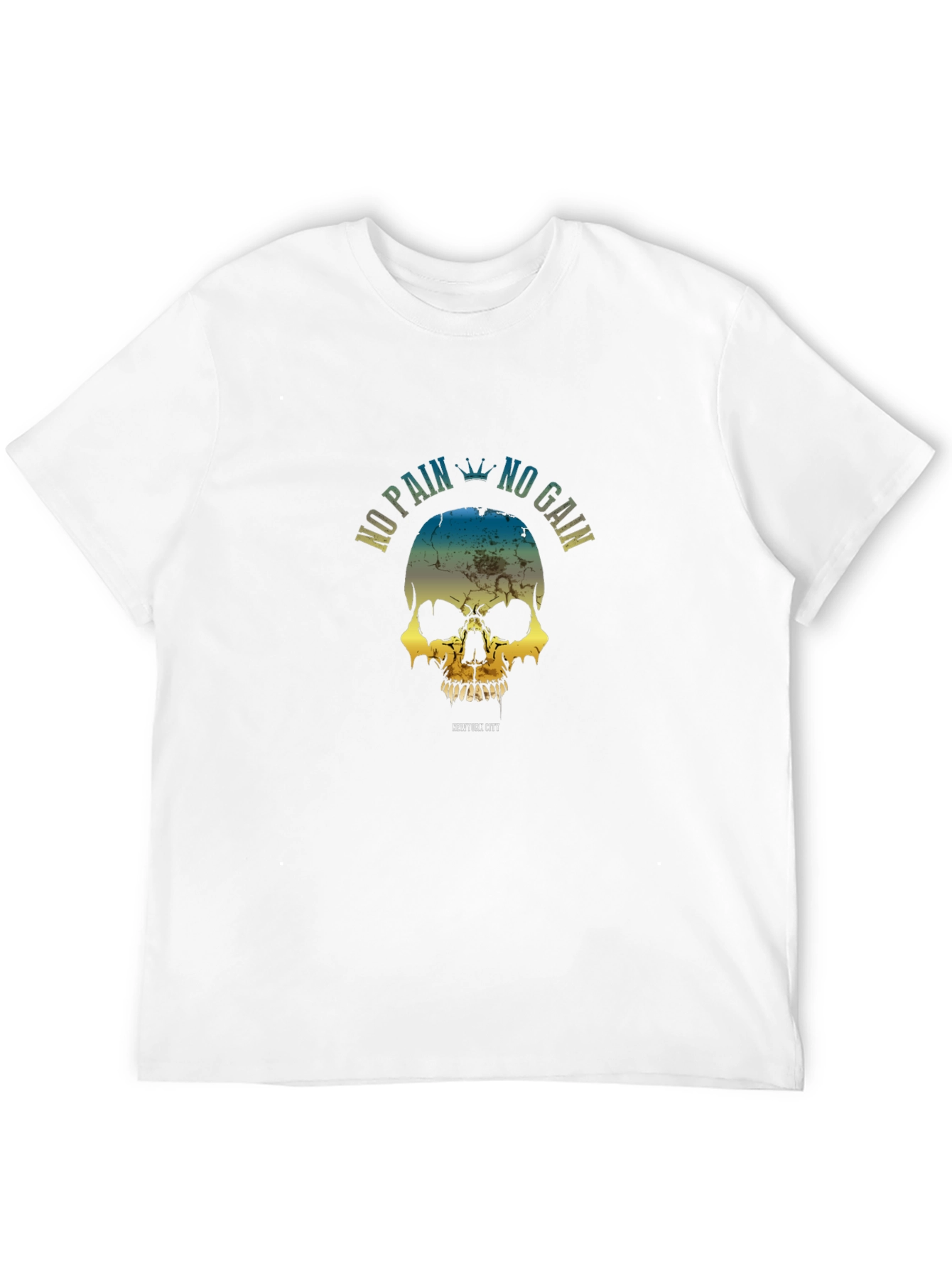 No Pain No Gain Skull Graphic T-Shirt