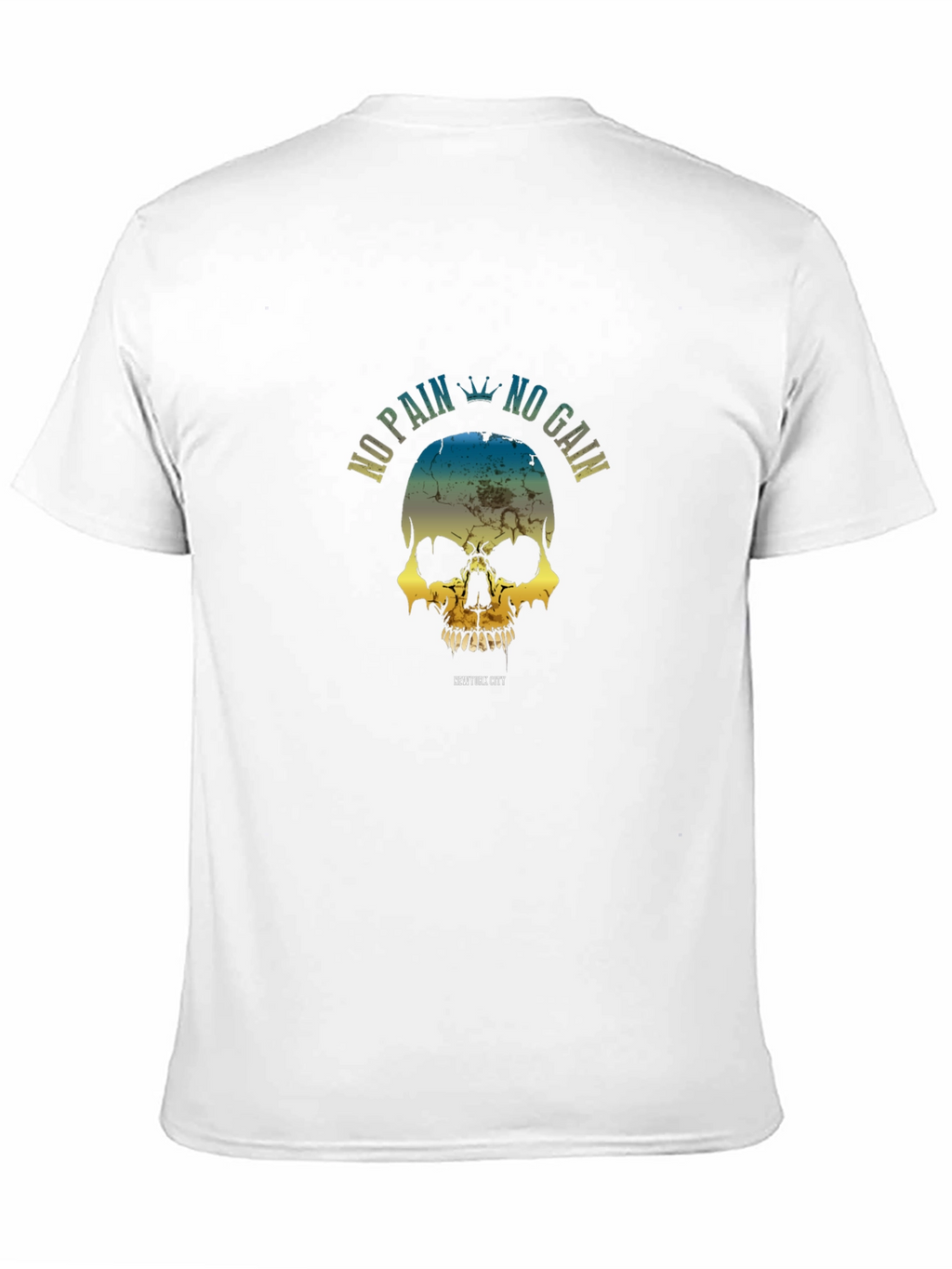 No Pain No Gain Skull Graphic T-Shirt