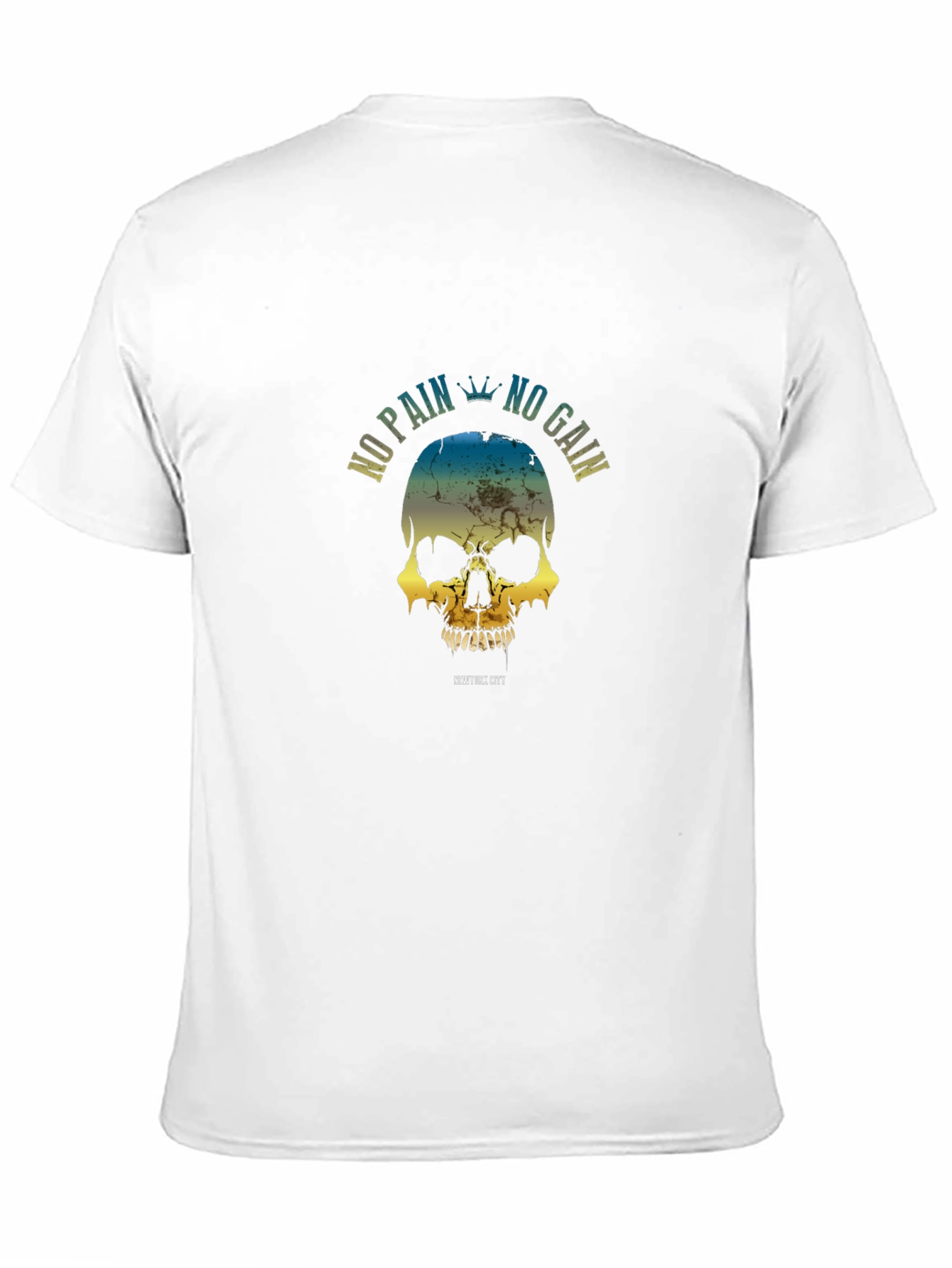 No Pain No Gain Skull Graphic T-Shirt