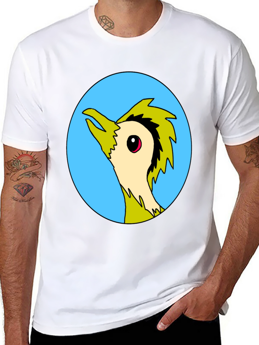 Cool Cartoon Bird Graphic Print Tee