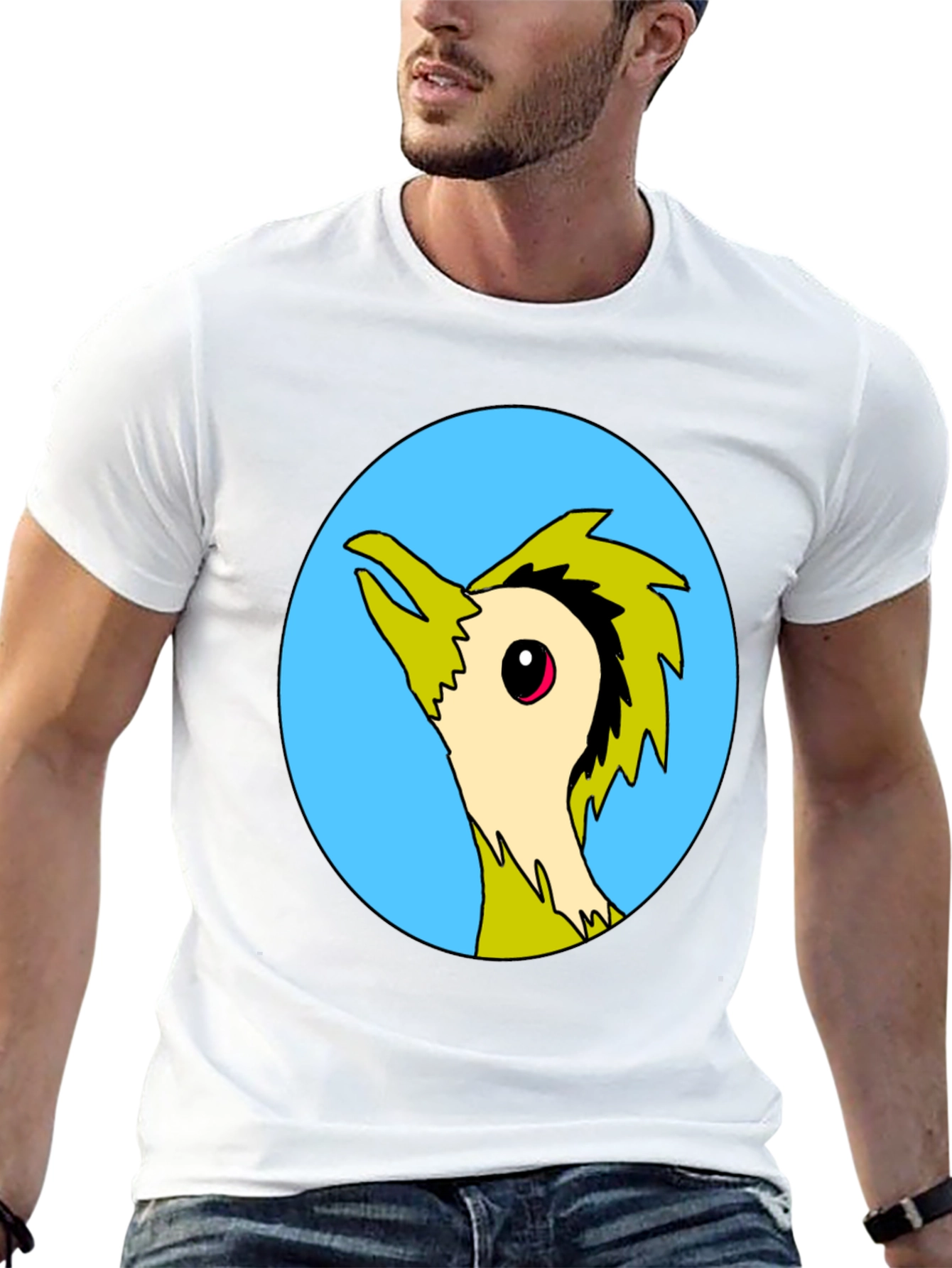 Cool Cartoon Bird Graphic Print Tee