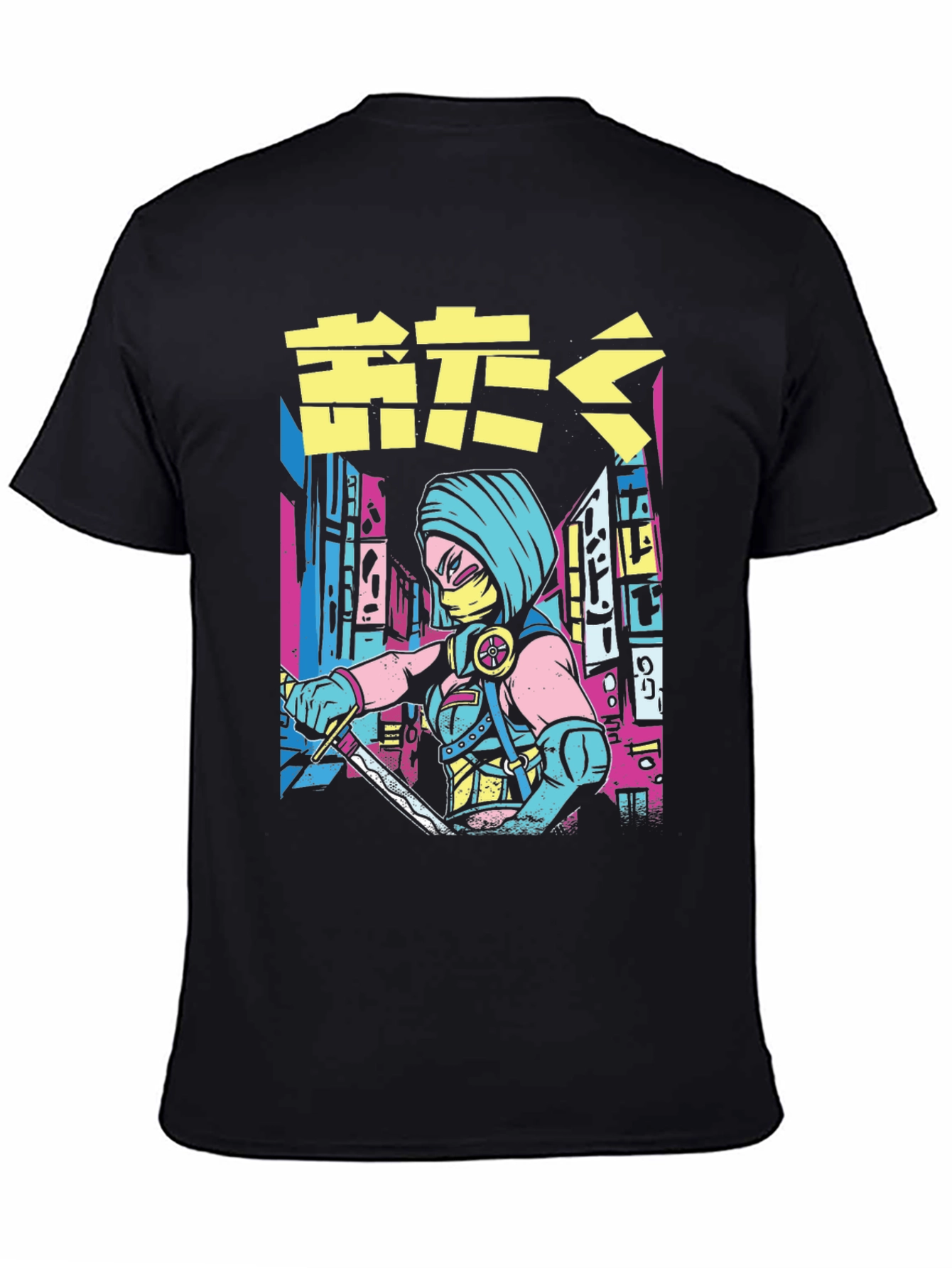 Cyberpunk Ninja Warrior Graphic Tee