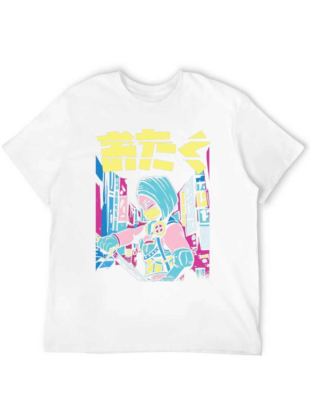 Cyberpunk Ninja Warrior Graphic Tee
